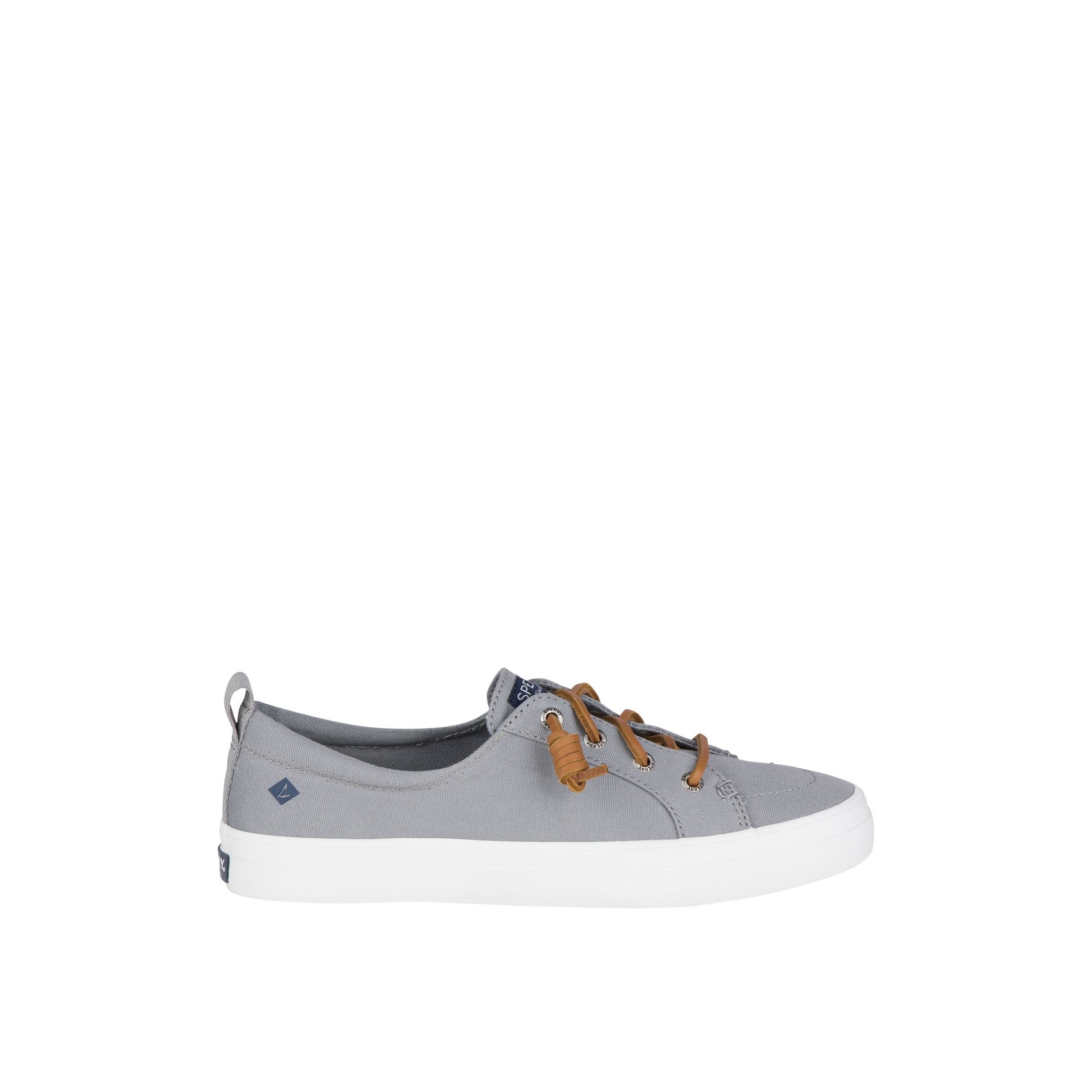 Main View of Grey Crest Vibe Canvas Mainstream Sneaker Vulcanized Sneaker for Womens