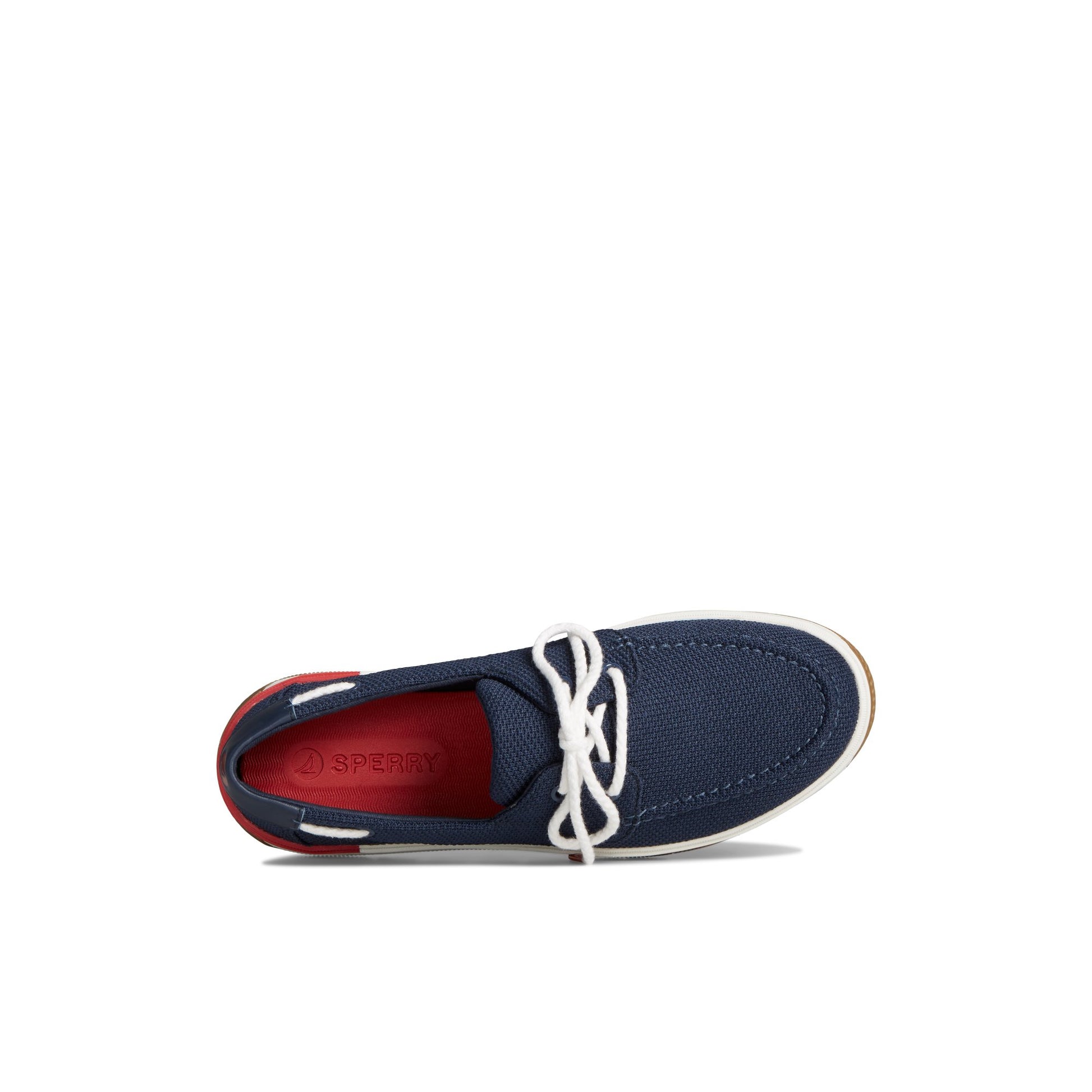 Top-down view of the Navy Augusta Boat Shoe Boat Shoes