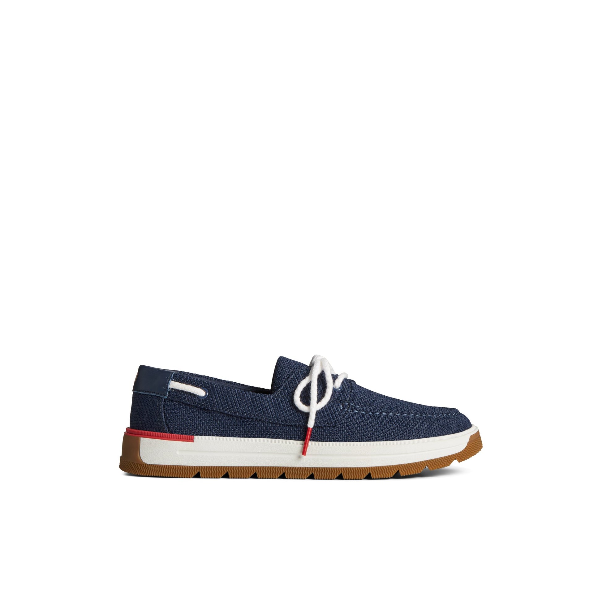 Main View of Navy Augusta Boat Shoe Boat Shoes for Womens