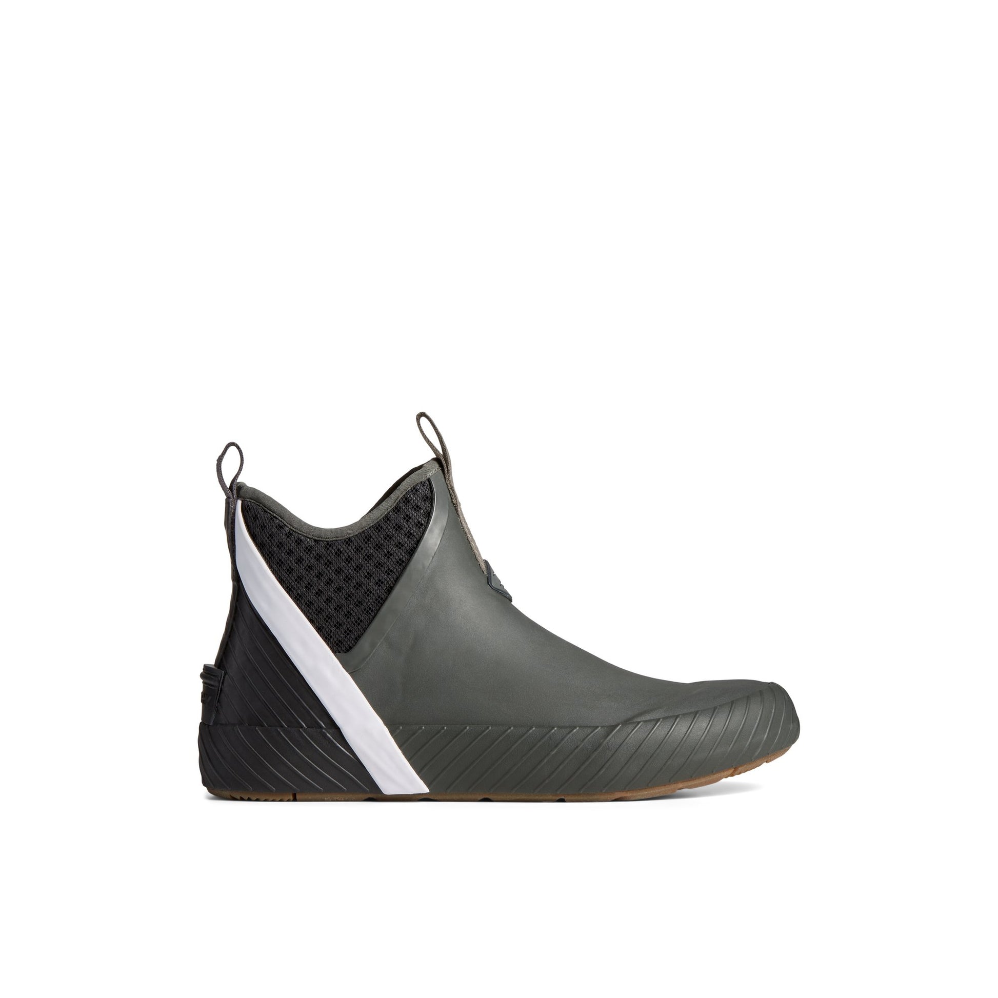 Main View of Black Cutwater Deck Boot Rain Boot for Womens