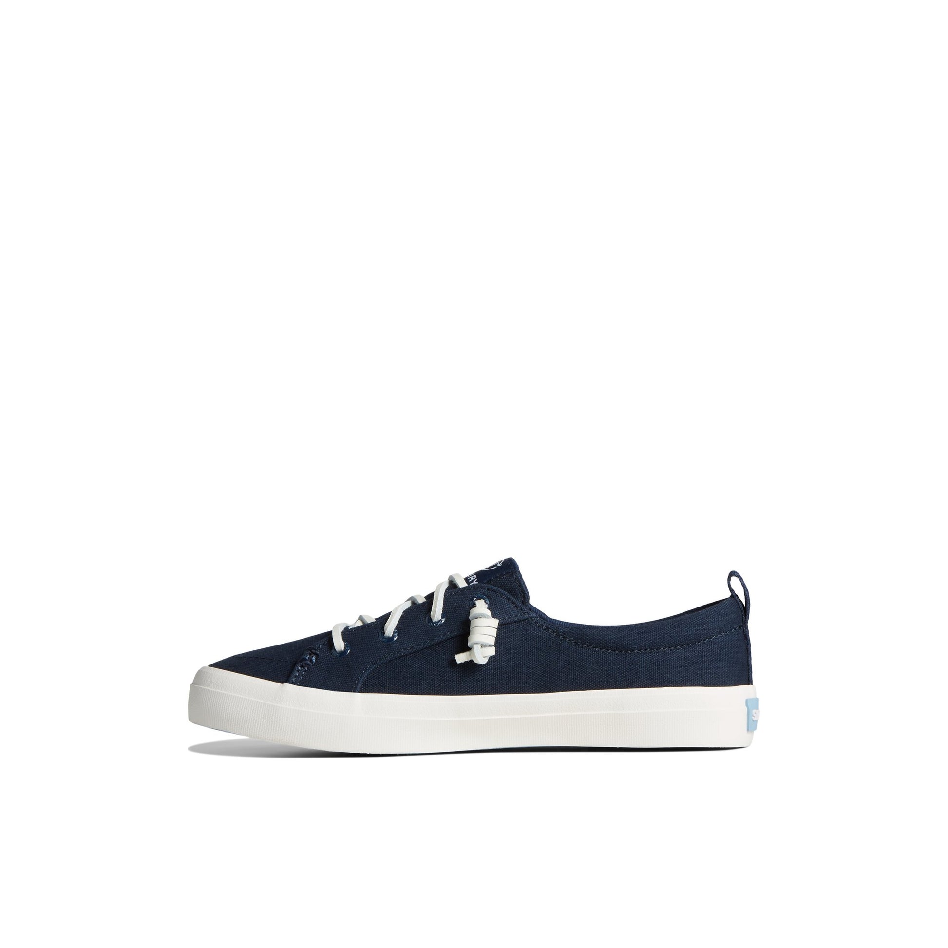 Side view of Navy Crest Vibe Floral Sneaker Vulcanized Sneaker