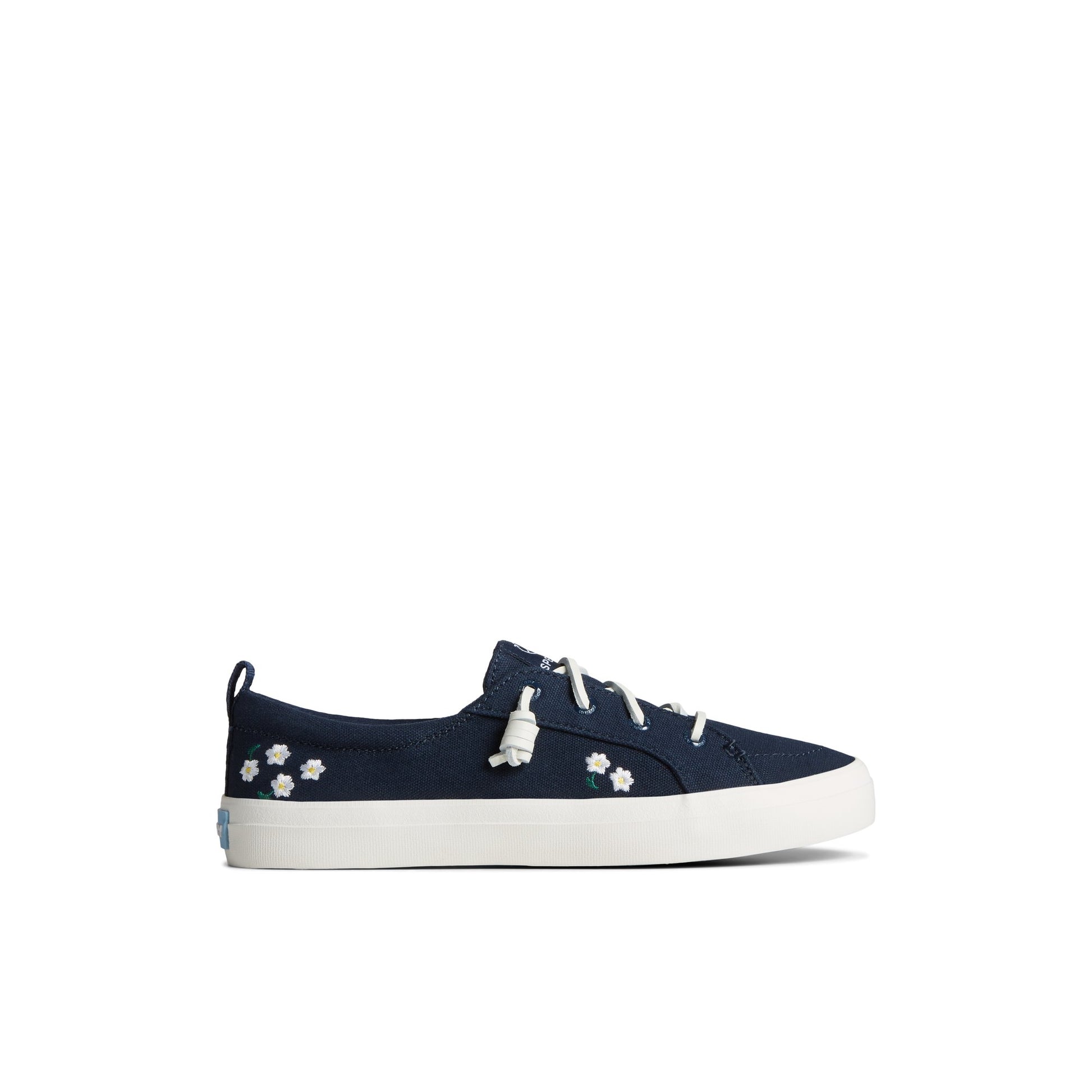 Main View of Navy Crest Vibe Floral Sneaker Vulcanized Sneaker for Womens