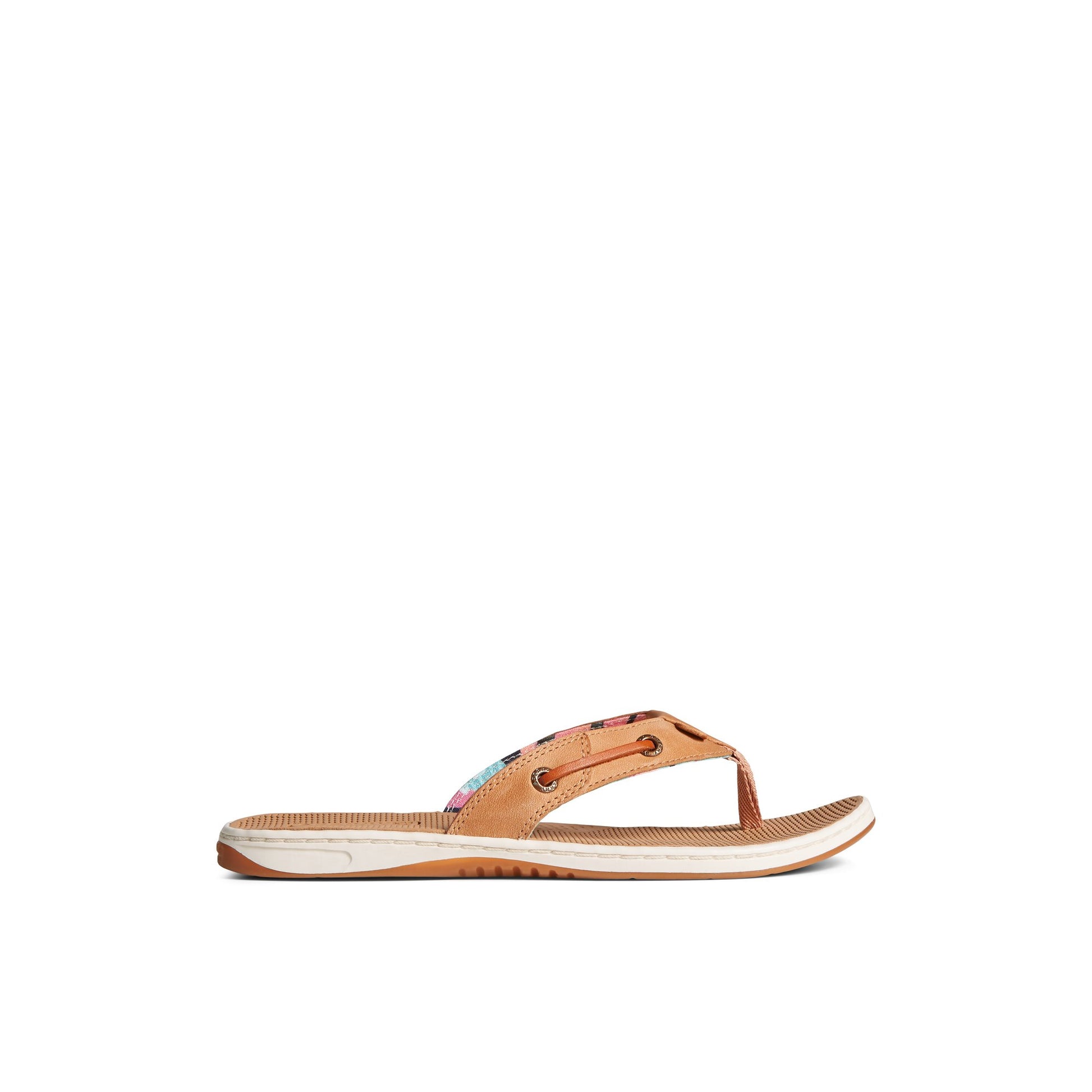 Main View of Medium Beige Seafish Leather Flip Flop Flip Flop Thong Sandals for Womens