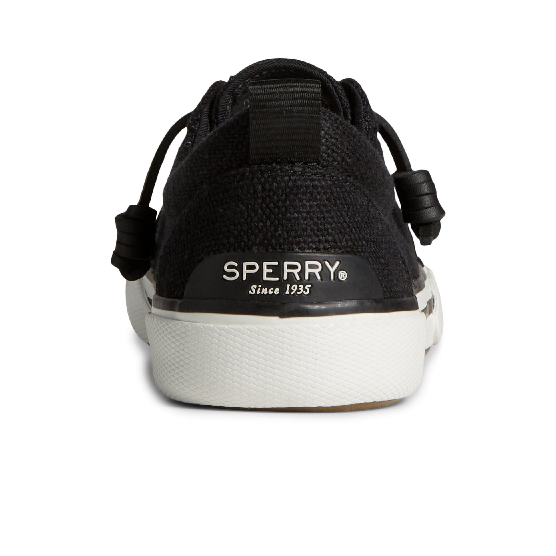 Close-up of the Black Pier Wave Lace to Toe Sneaker Vulcanized Sneaker