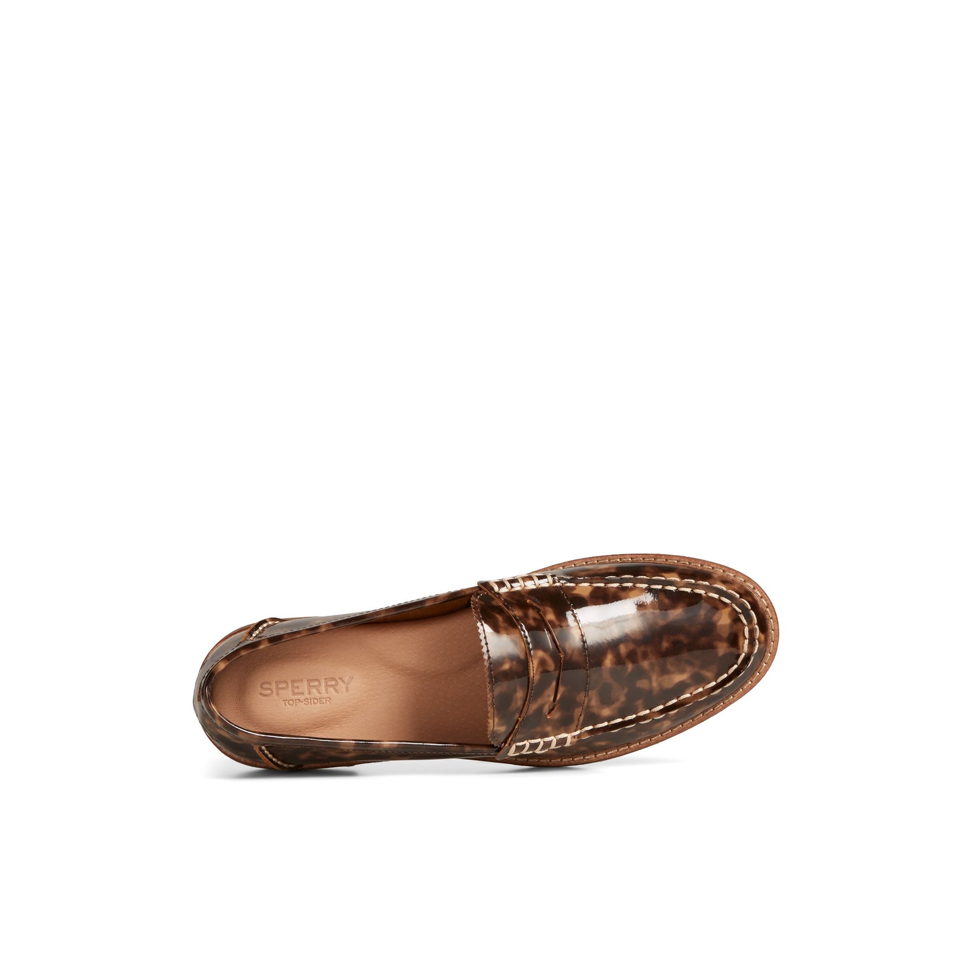 Top-down view of the Brown Seaport Penny Loafer Penny Loafer Shoes