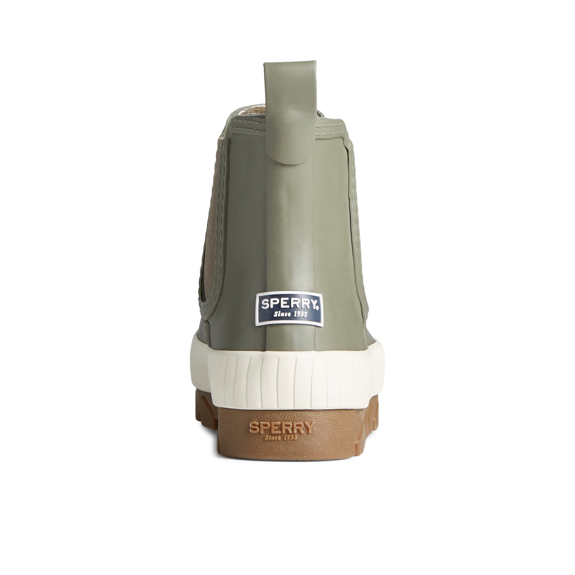 Close-up of the Medium Green Torrent Chelsea Waterproof Rain Boot Chelsea Rain Boot