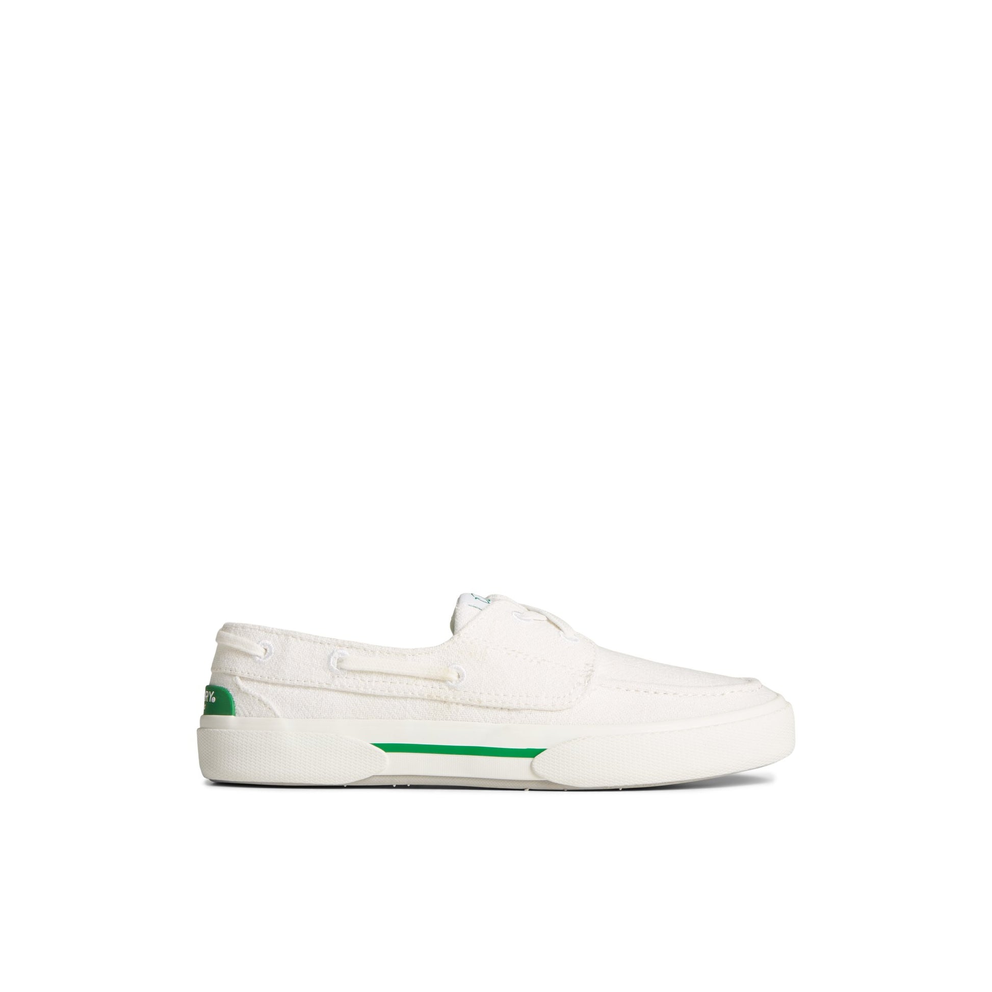Main View of White Pierwave Boat Sneaker Vulcanized Boat Shoe Sneaker for Womens