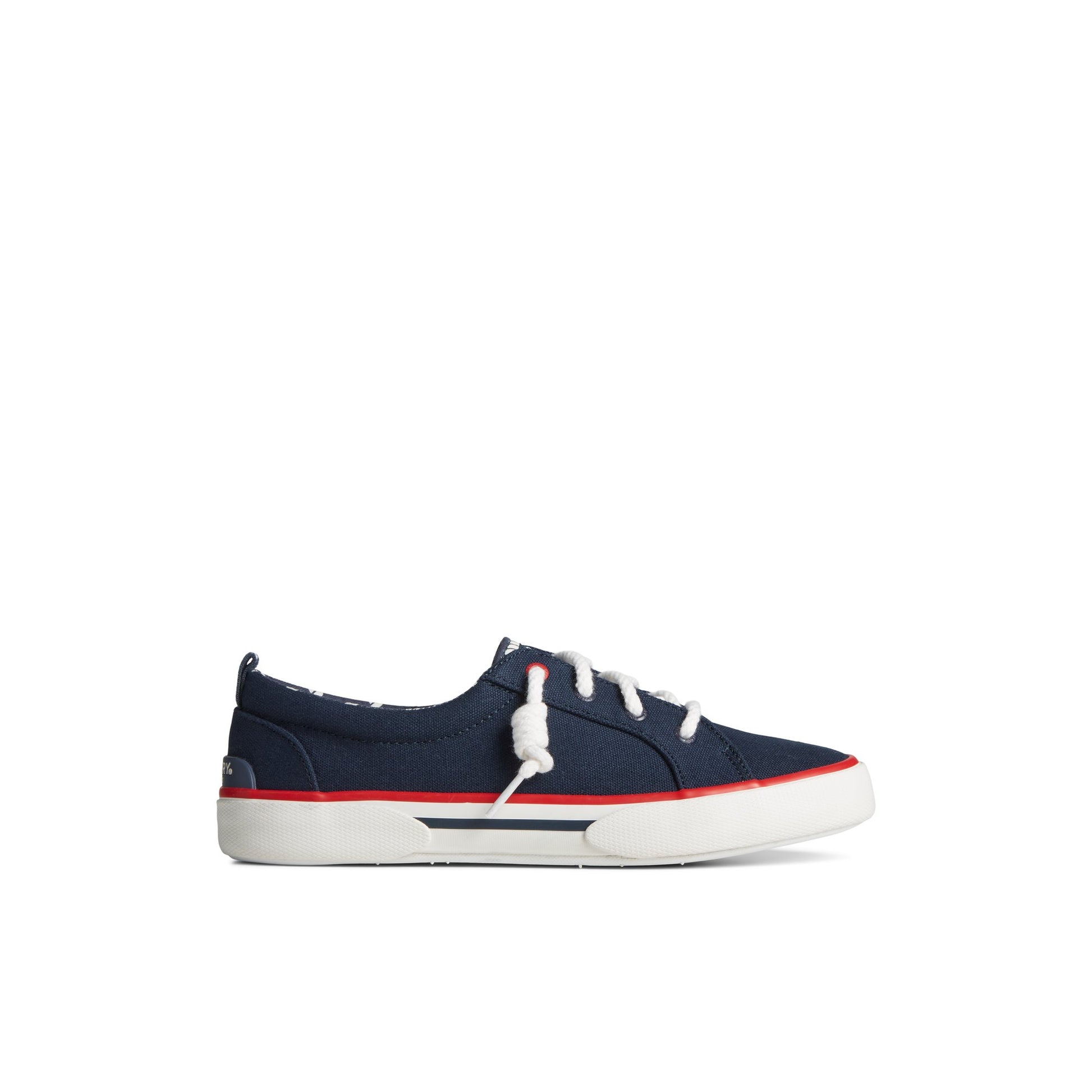 Main View of Navy Pier Wave Lace to Toe Sneaker Vulcanized Sneaker for Womens