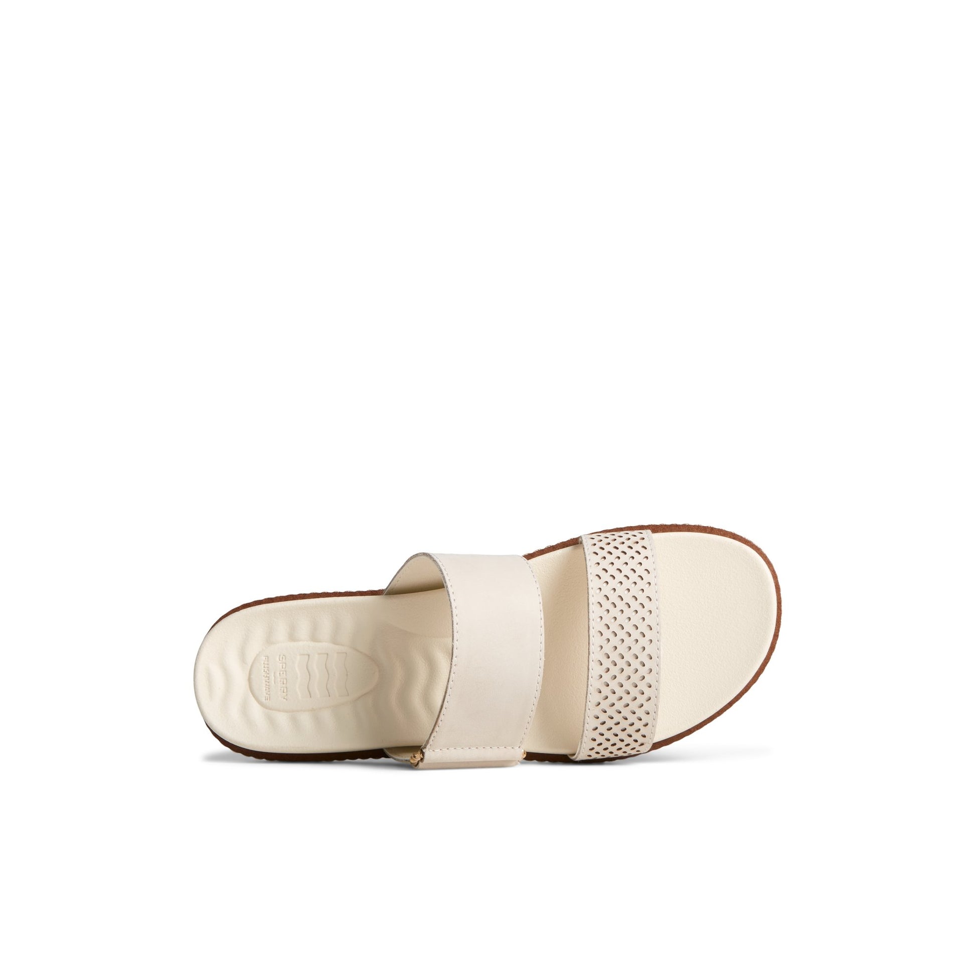 Top-down view of the Bone Waveside PLUSHWAVE™ Slide Sandal Double Strap Sandals