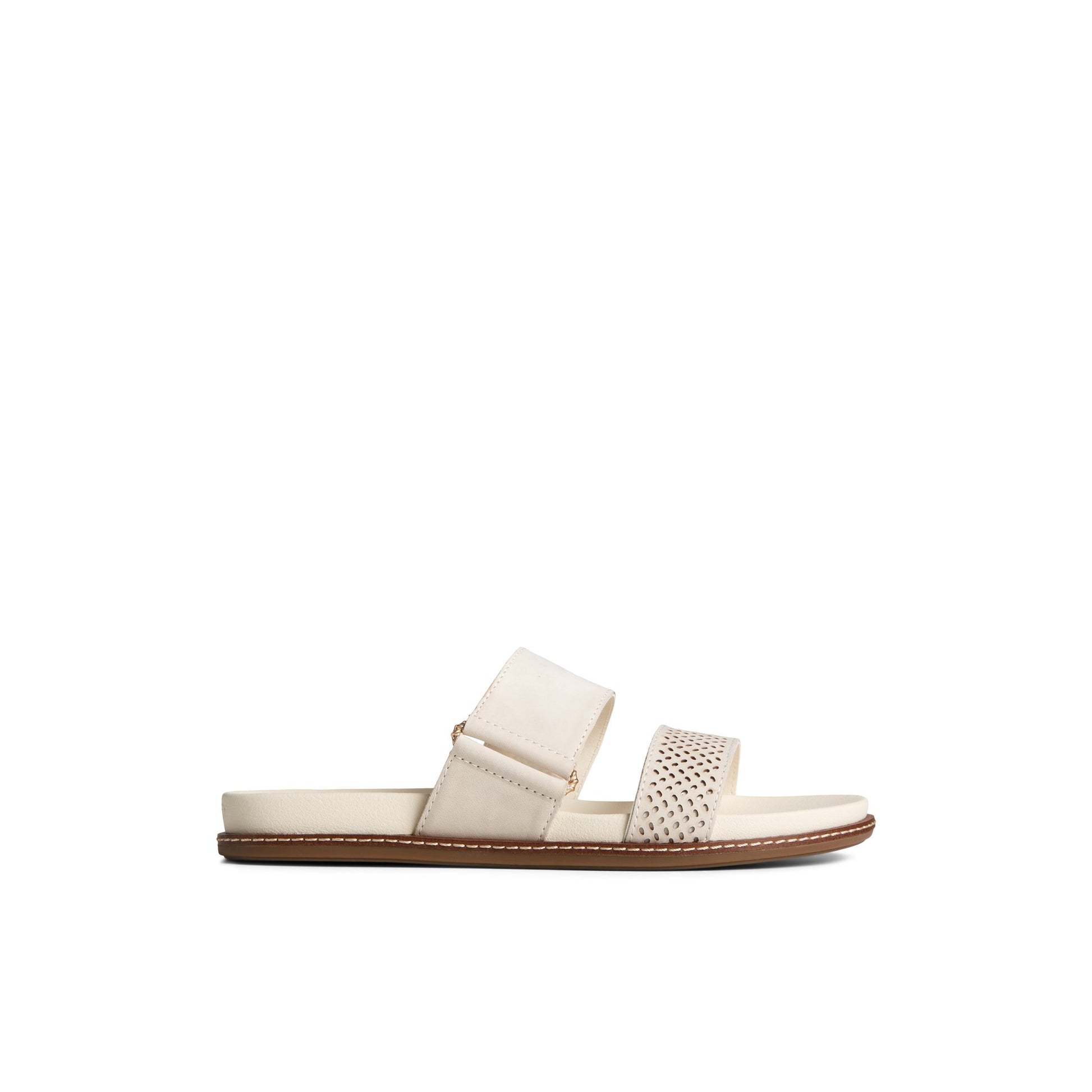 Main View of Bone Waveside PLUSHWAVE™ Slide Sandal Double Strap Sandals for Womens