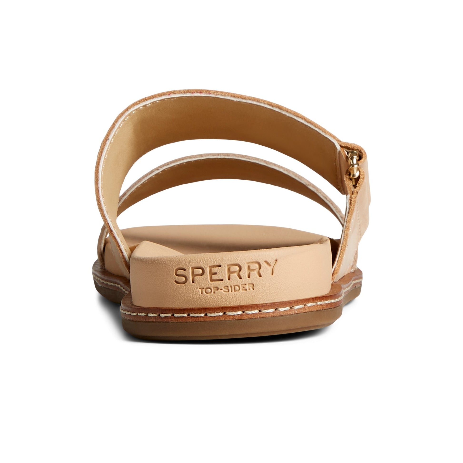 Close-up of the Medium Beige Waveside PLUSHWAVE™ Slide Sandal Double Strap Sandals