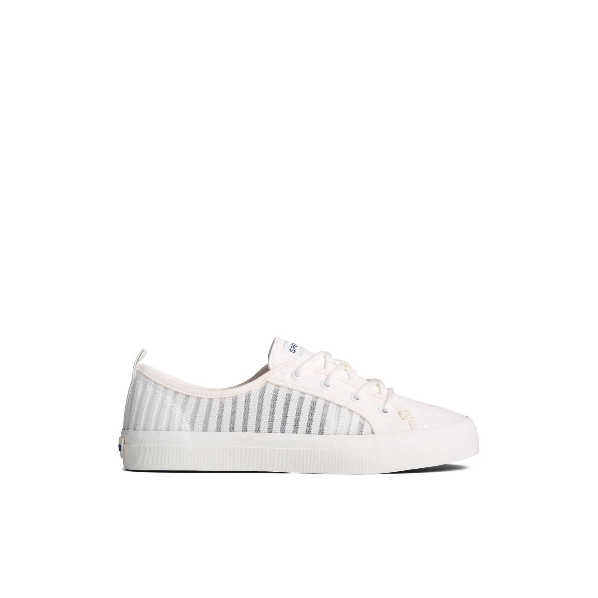 Main View of White Crest Vibe Mesh Sneaker Vulcanized Sneaker for Womens
