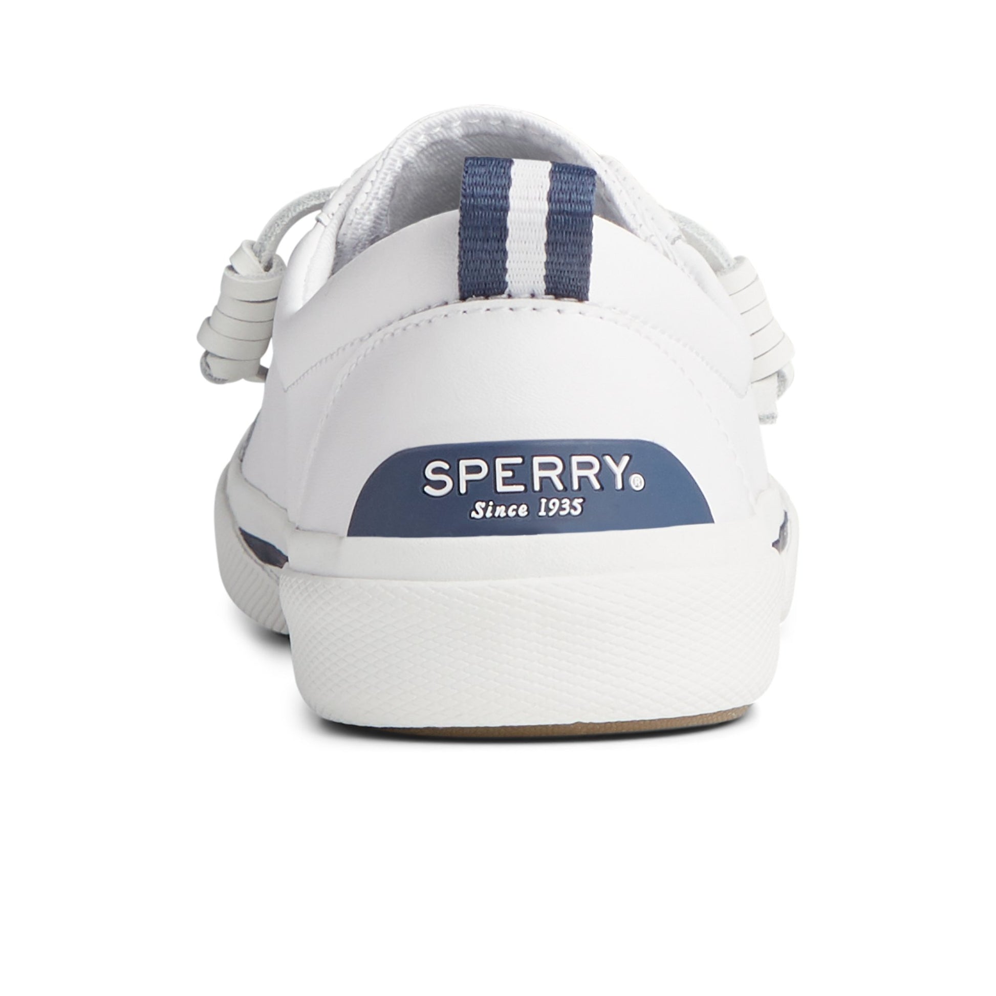 Close-up of the White Pier Wave Lace to Toe Sneaker Vulcanized Sneaker