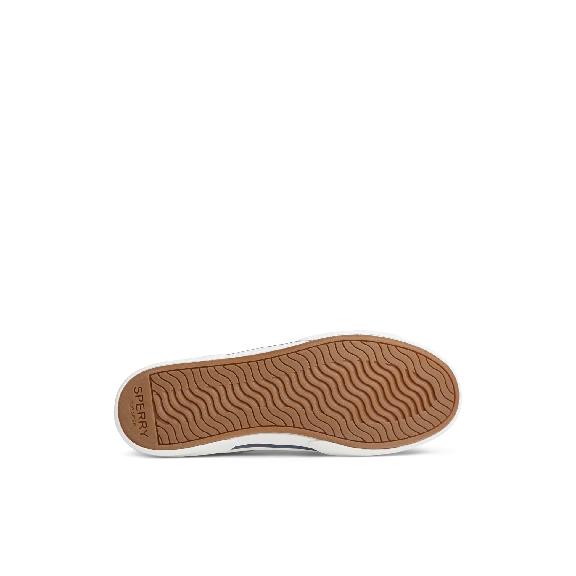 View of White Pier Wave Lace to Toe Sneaker Vulcanized Sneaker's sole