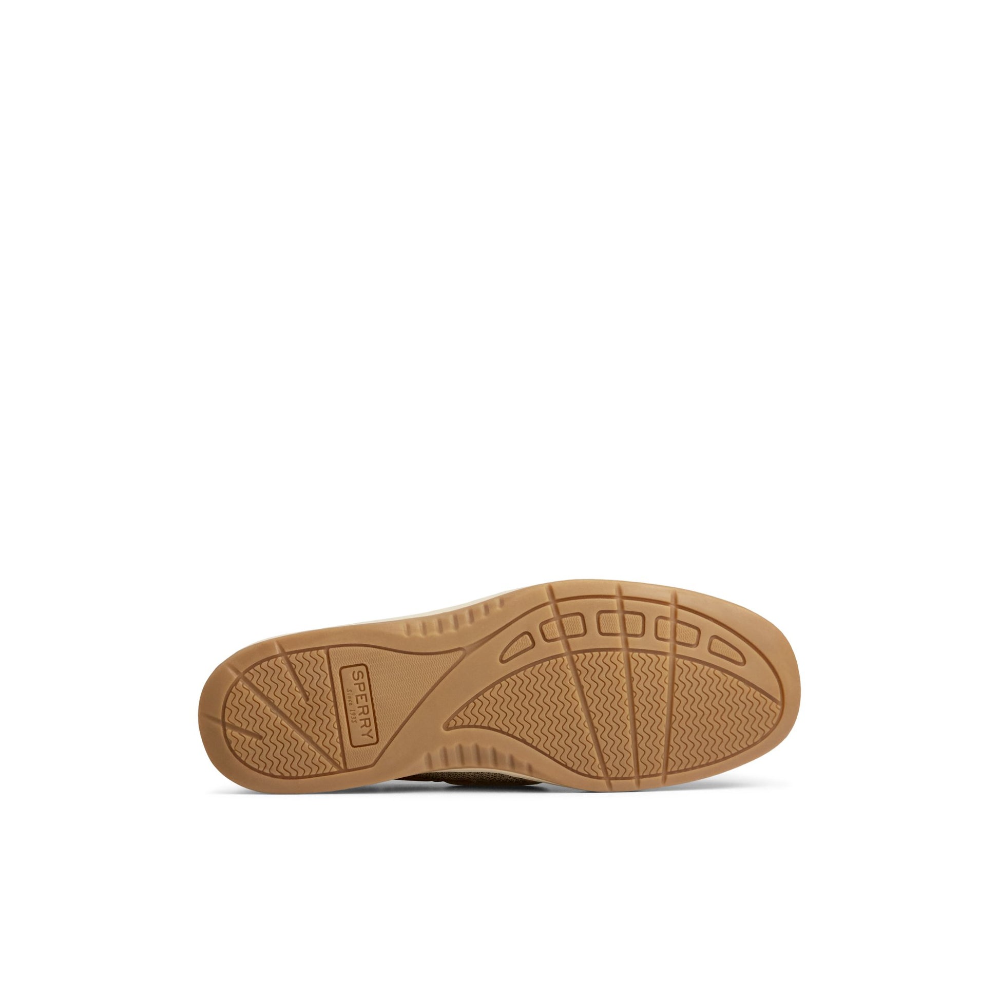 View of Brown Rosefish 3-Eye Boat Shoe Boat Shoes's sole