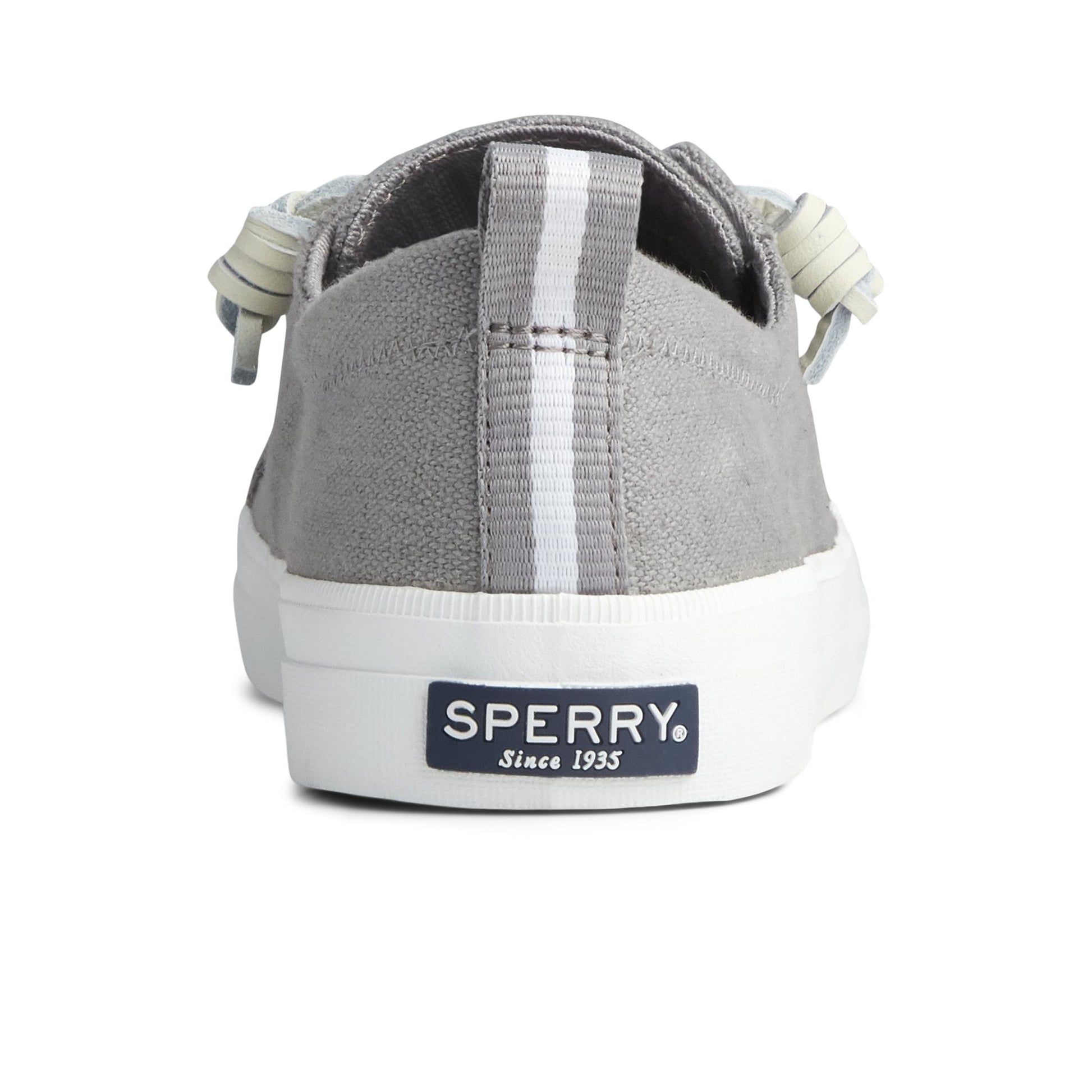 Three-quarter angle of Grey Crest Vibe Sneaker Vulcanized Sneaker's front side