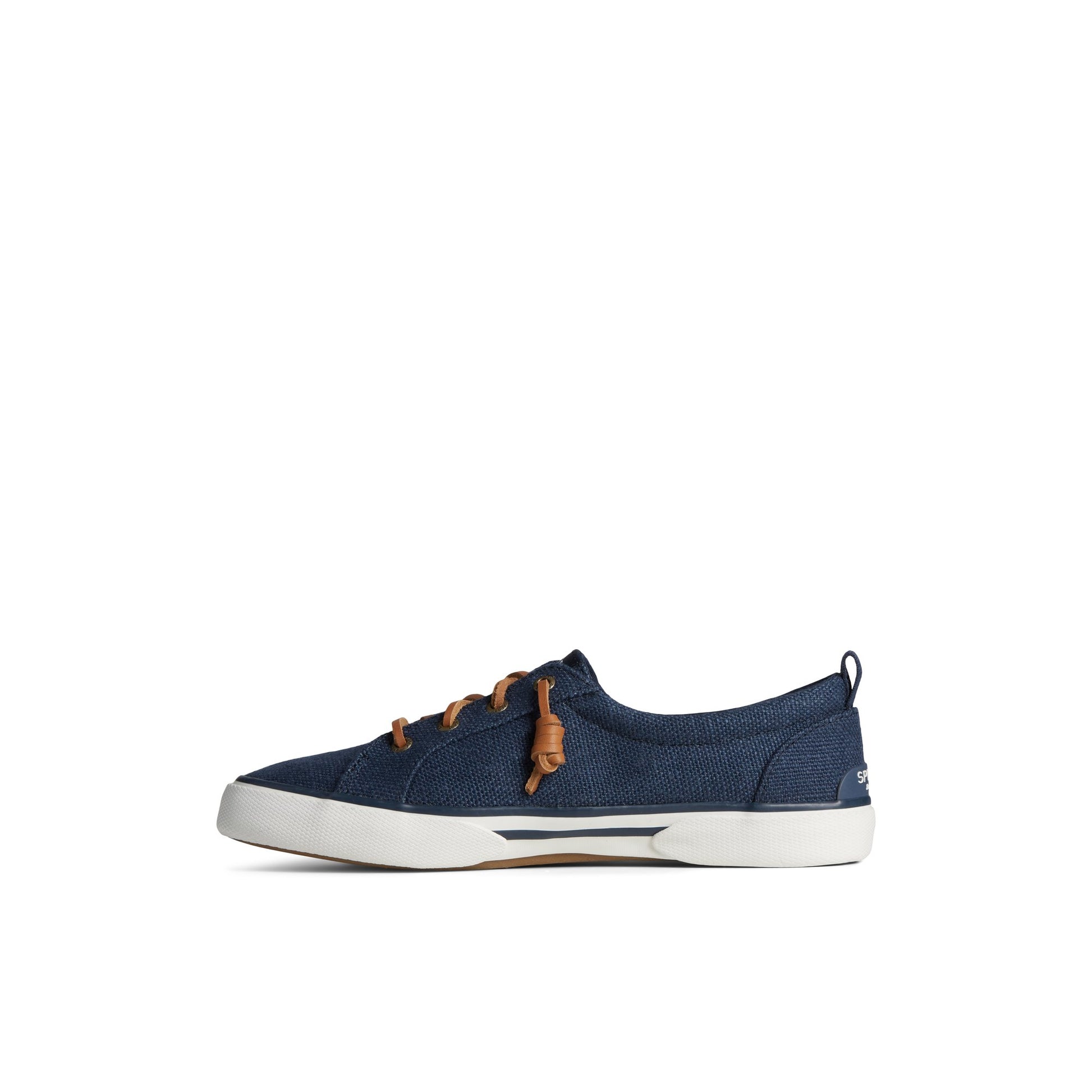 Side view of Navy Pier Wave Lace to Toe Sneaker Vulcanized Sneaker