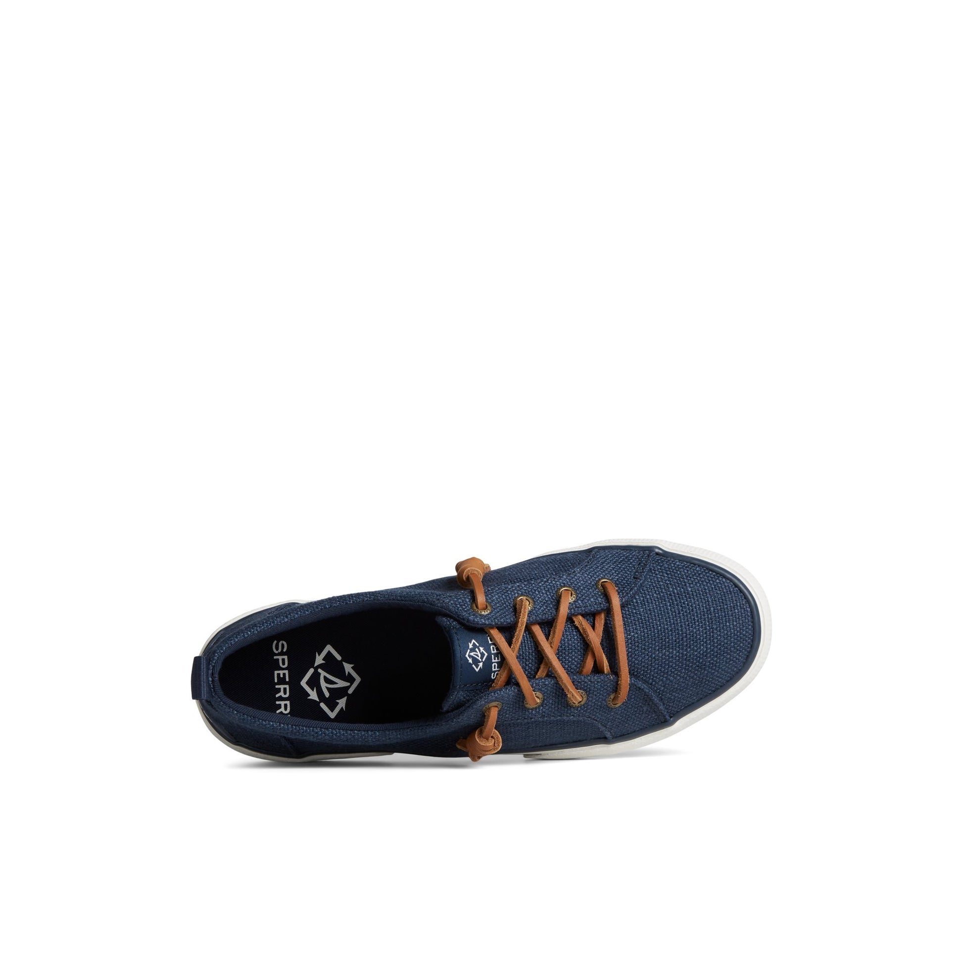 Top-down view of the Navy Pier Wave Lace to Toe Sneaker Vulcanized Sneaker