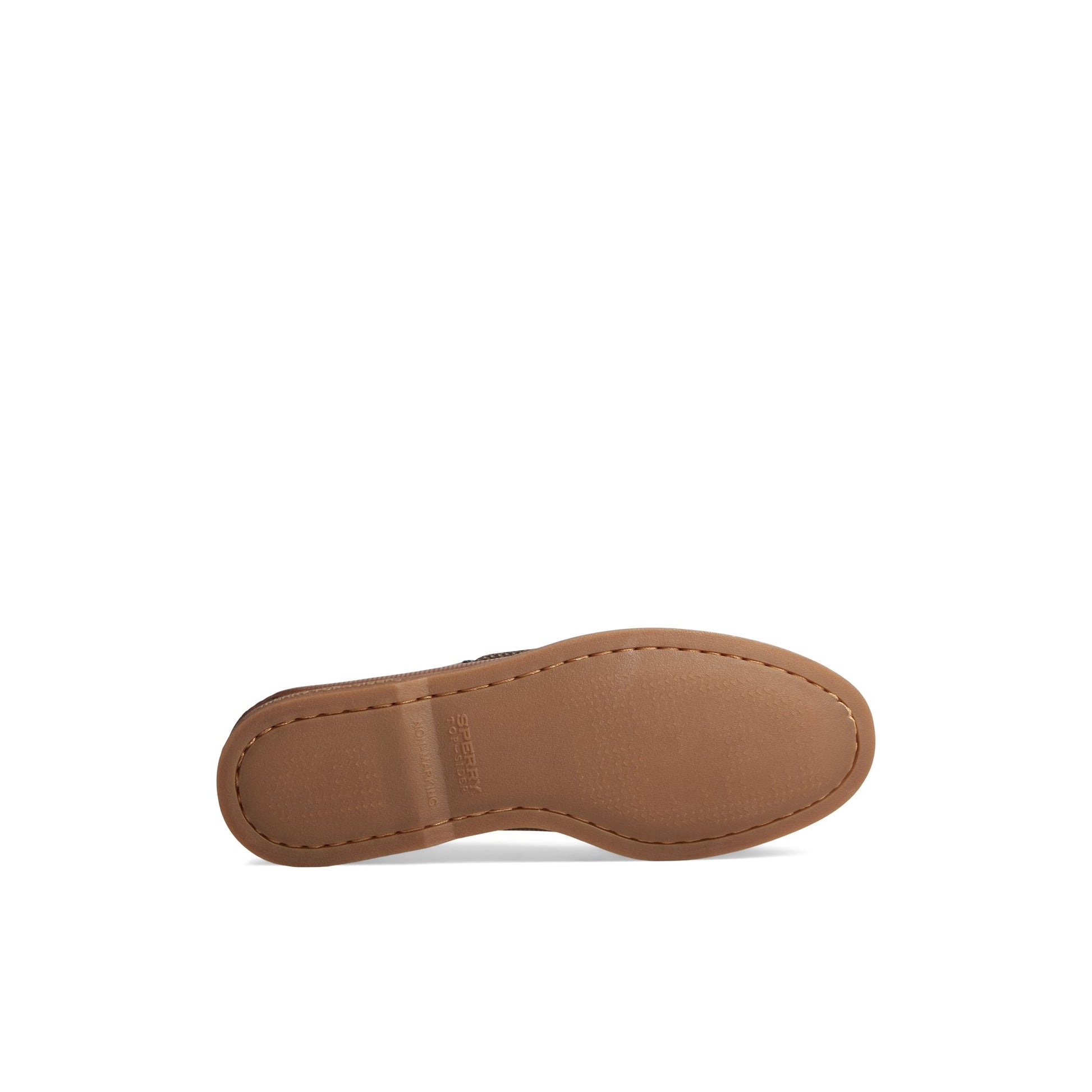 View of Medium Beige Authentic Original™ Deboss Leather Boat Shoe Boat Shoes's sole