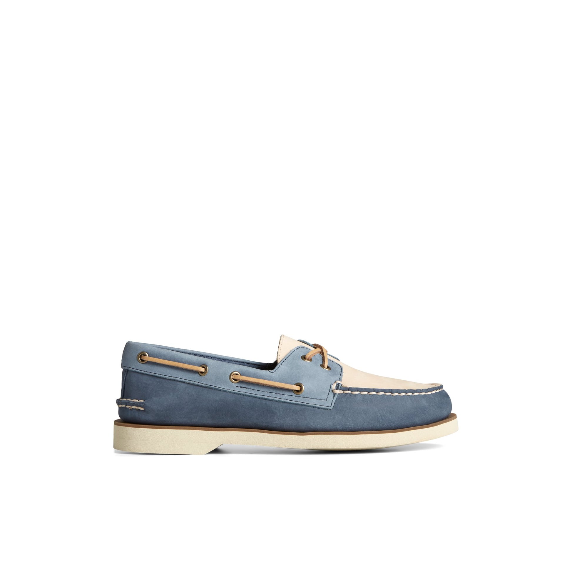 Main View of Navy Authentic Original™ 2-Eye Double Sole Boat Shoe Boat Shoes for Mens