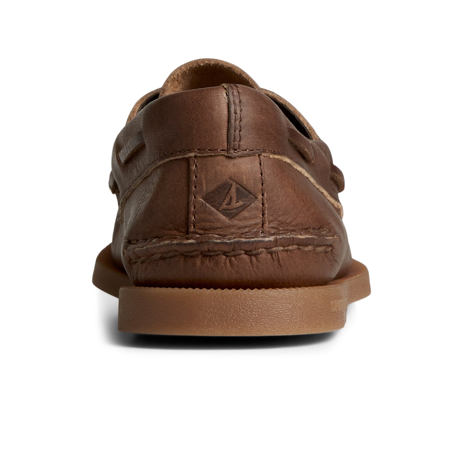 Close-up of the Brown Authentic Original™ Cross Lace Boat Shoe Boat Shoes