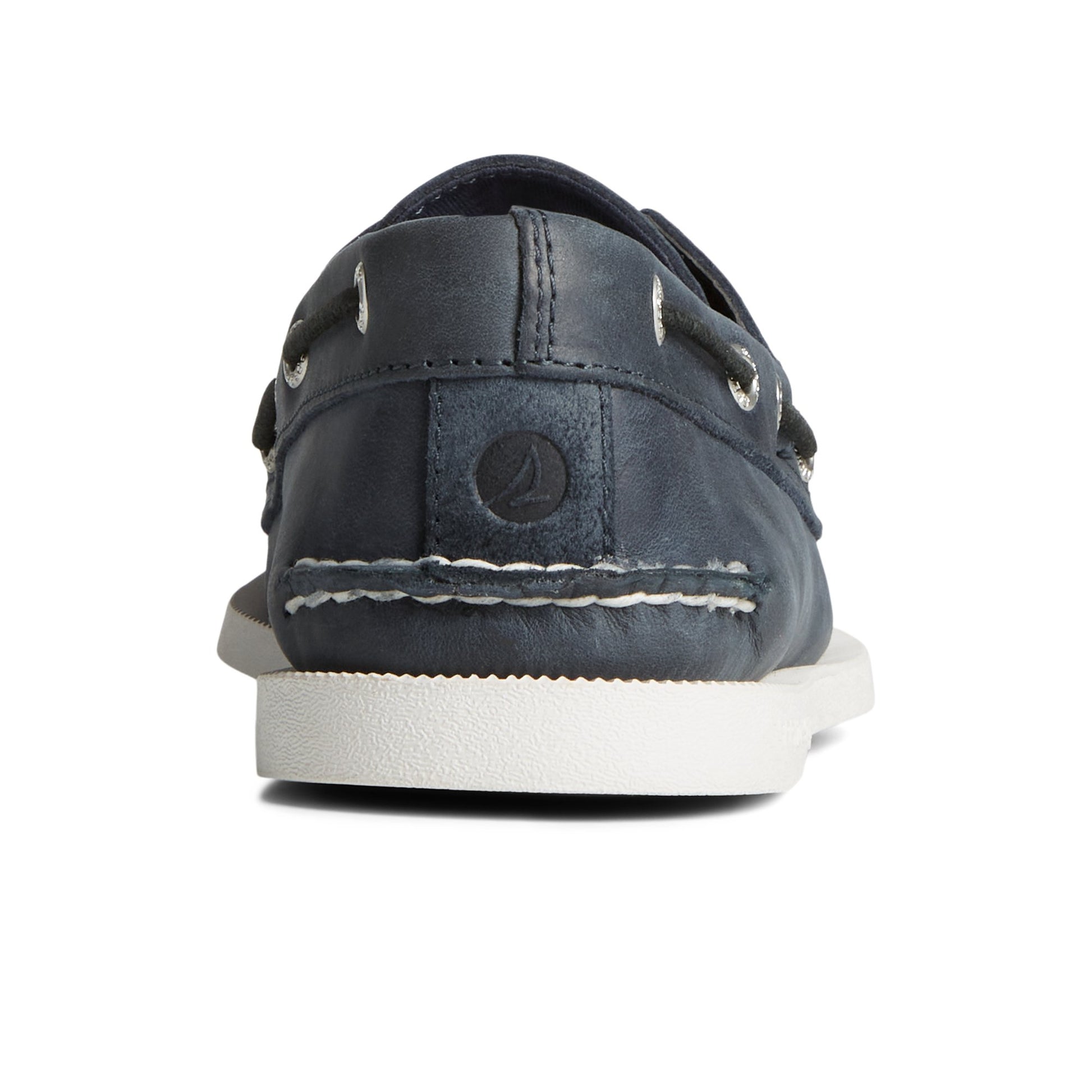 Close-up of the Navy Authentic Original™ Cross Lace Boat Shoe Boat Shoes