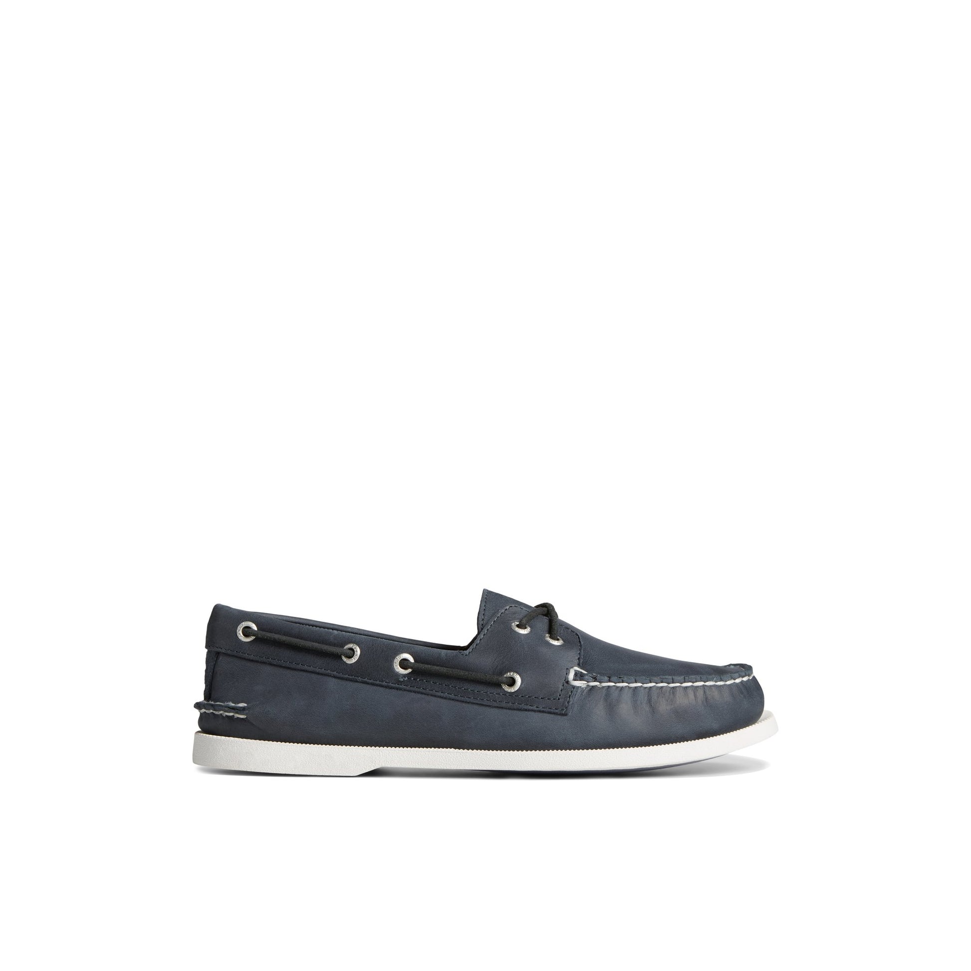 Main View of Navy Authentic Original™ Cross Lace Boat Shoe Boat Shoes for Unisex
