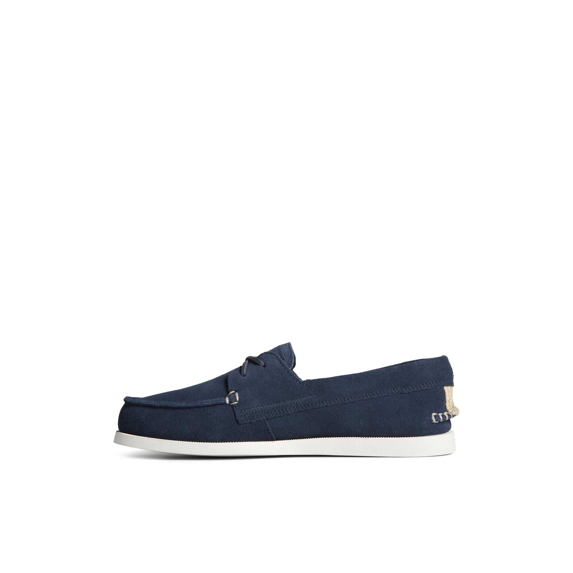 Side view of Navy Authentic Original™ Sirocco Suede Boat Shoe Boat Shoes