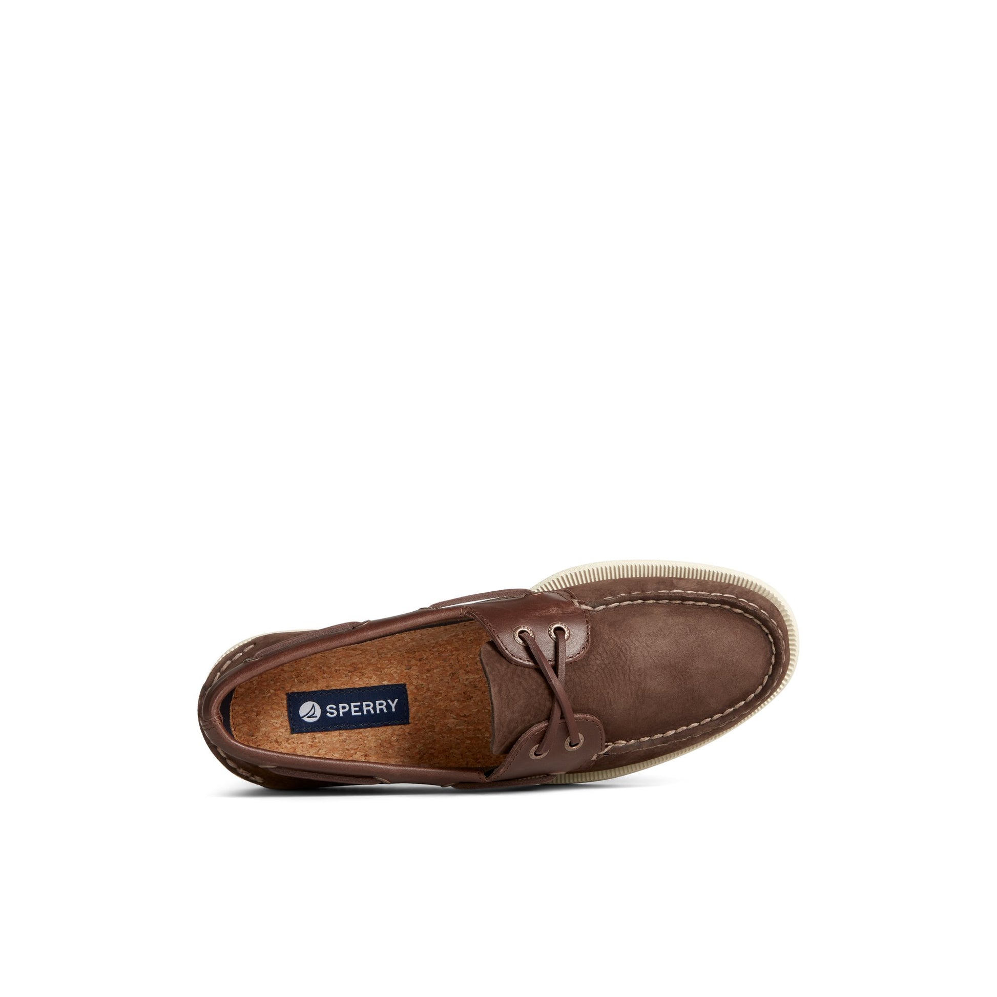Top-down view of the Brown Authentic Original™ Nubuck Boat Shoe Boat Shoes