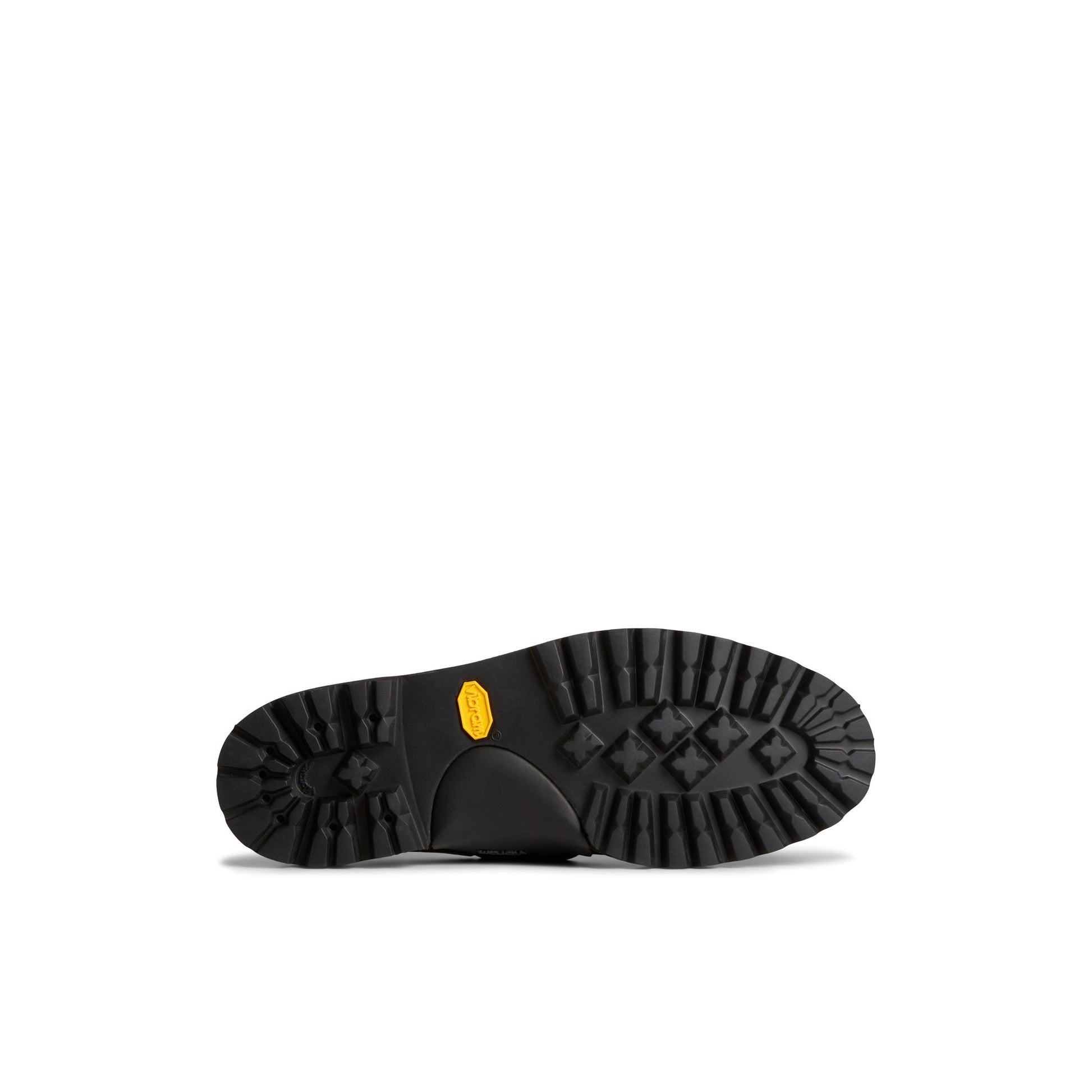 View of Black Unisex Authentic Original  3-Eye Vibram Boat Shoe Boat Shoes's sole