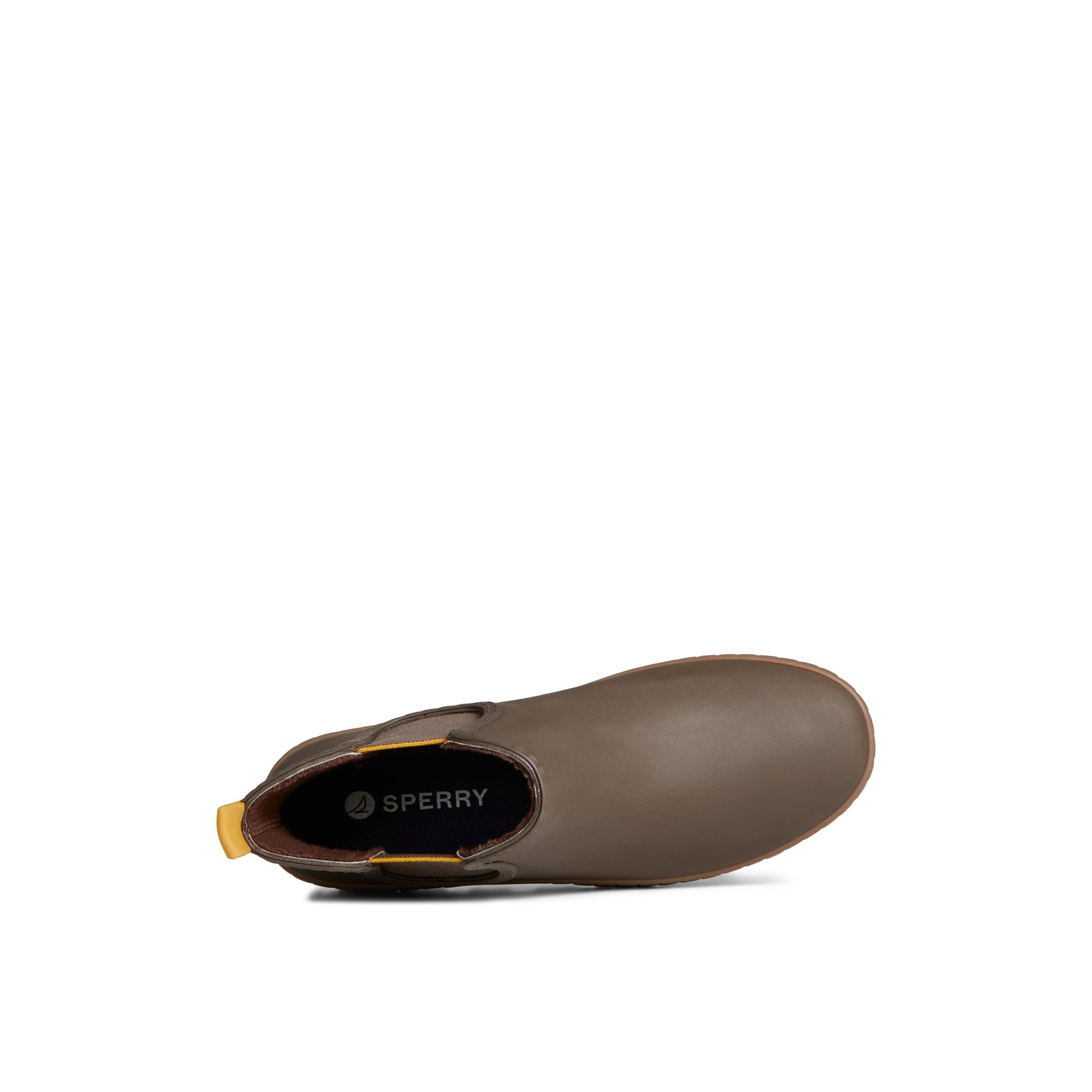 Top-down view of the Brown Torrent Chelsea Waterproof Rain Boot Chelsea Rain Boot