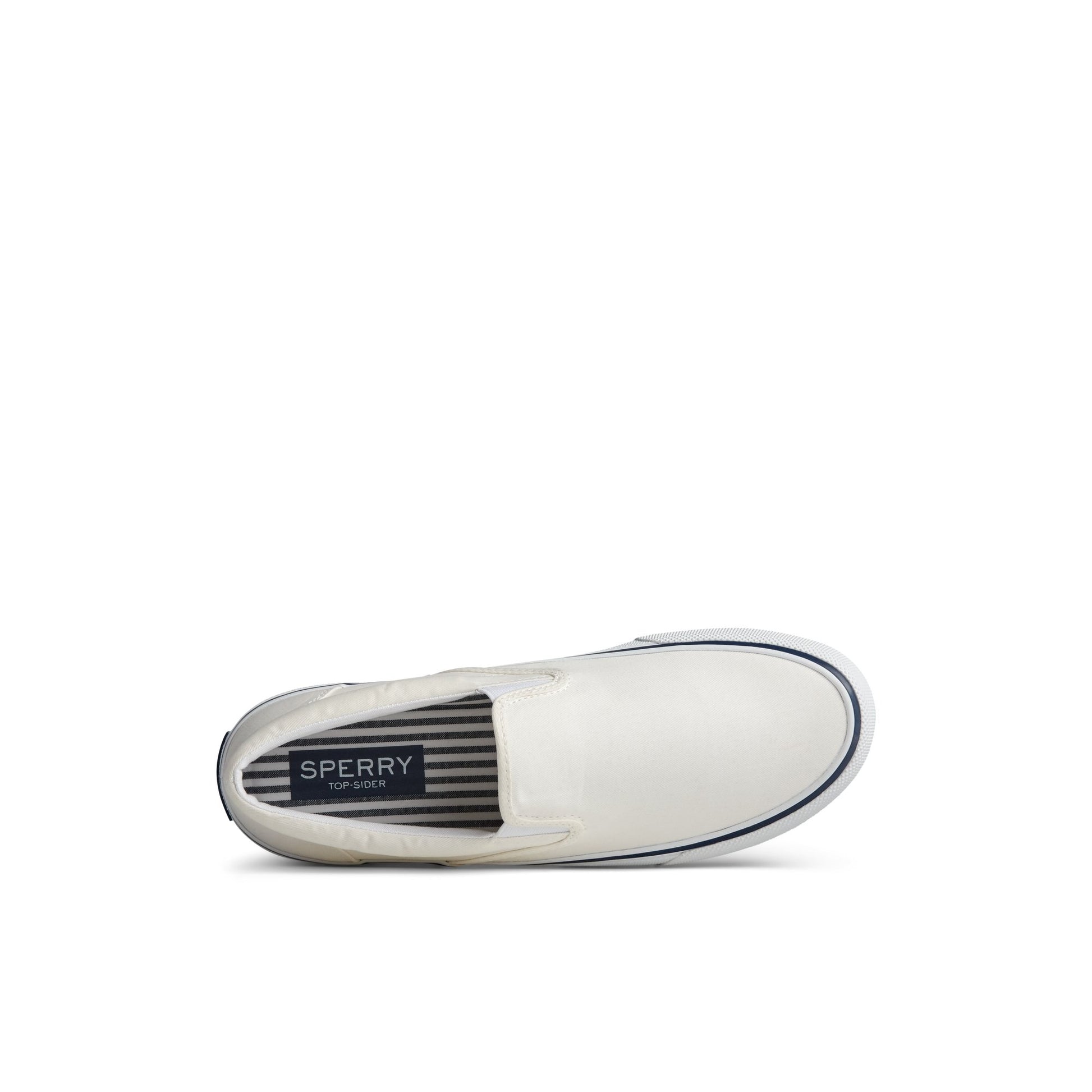 Top-down view of the White Striper II Slip On Sneaker Vulcanized Sneaker