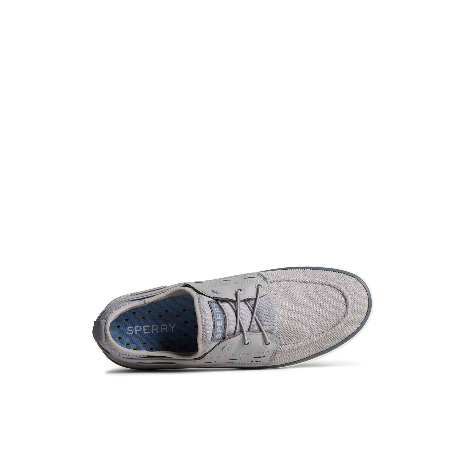 Top-down view of the Grey SeaCycled™ Fairlead Boat Sneaker Vulcanized Sneaker