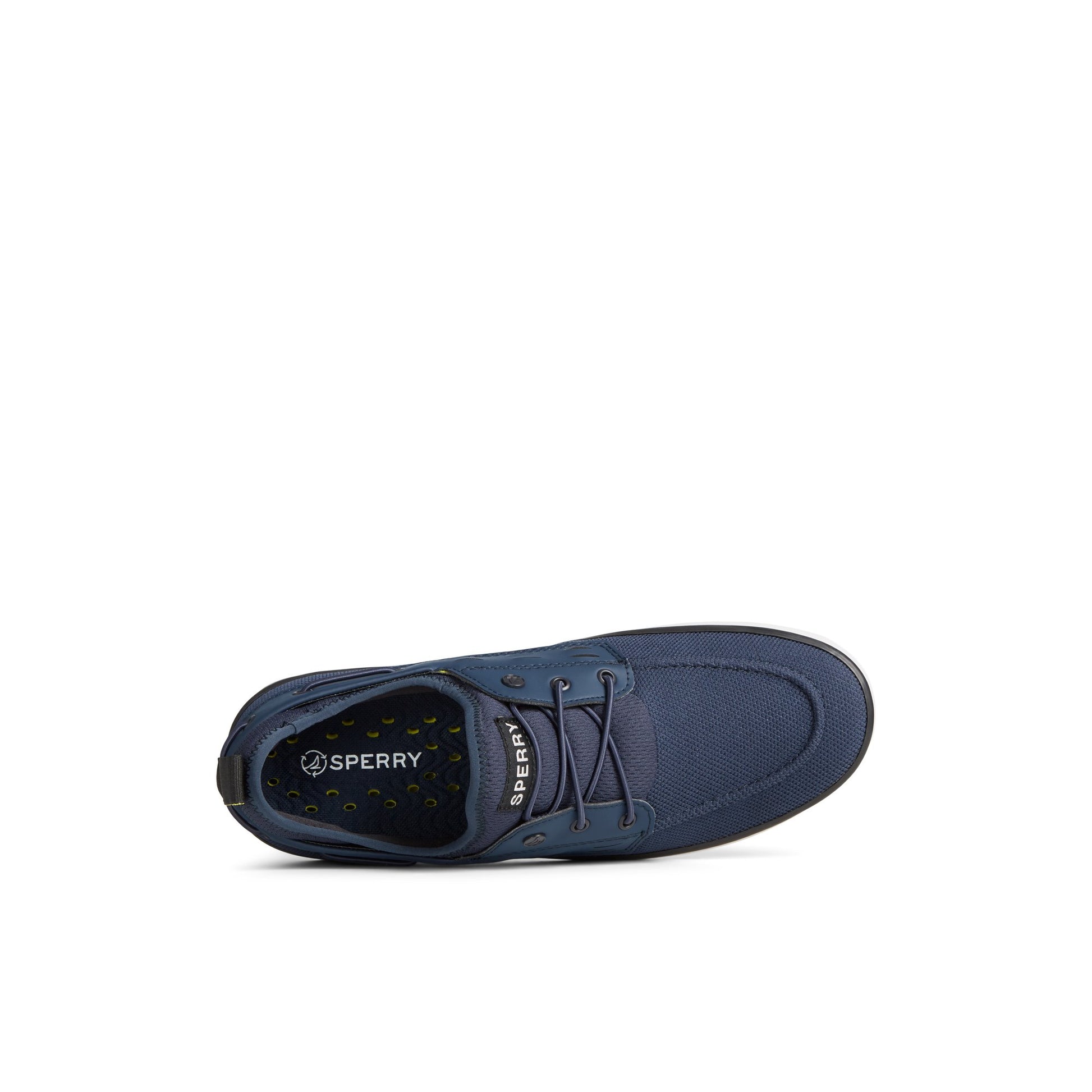 Top-down view of the Navy SeaCycled™ Fairlead Boat Sneaker Vulcanized Sneaker