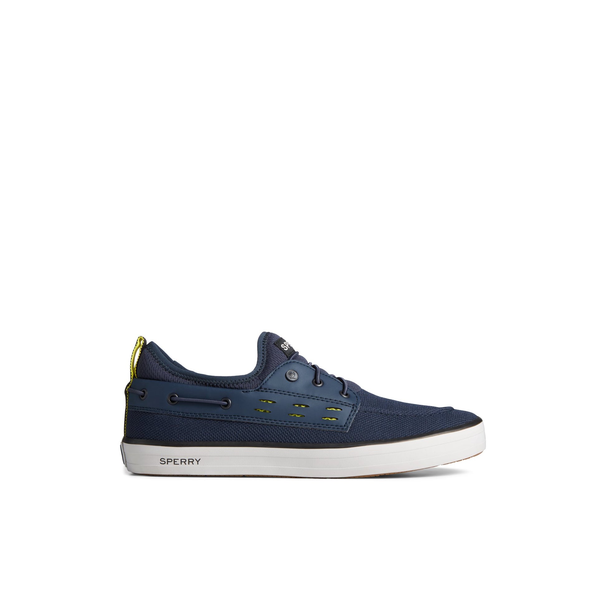 Main View of Navy SeaCycled™ Fairlead Boat Sneaker Vulcanized Sneaker for Mens
