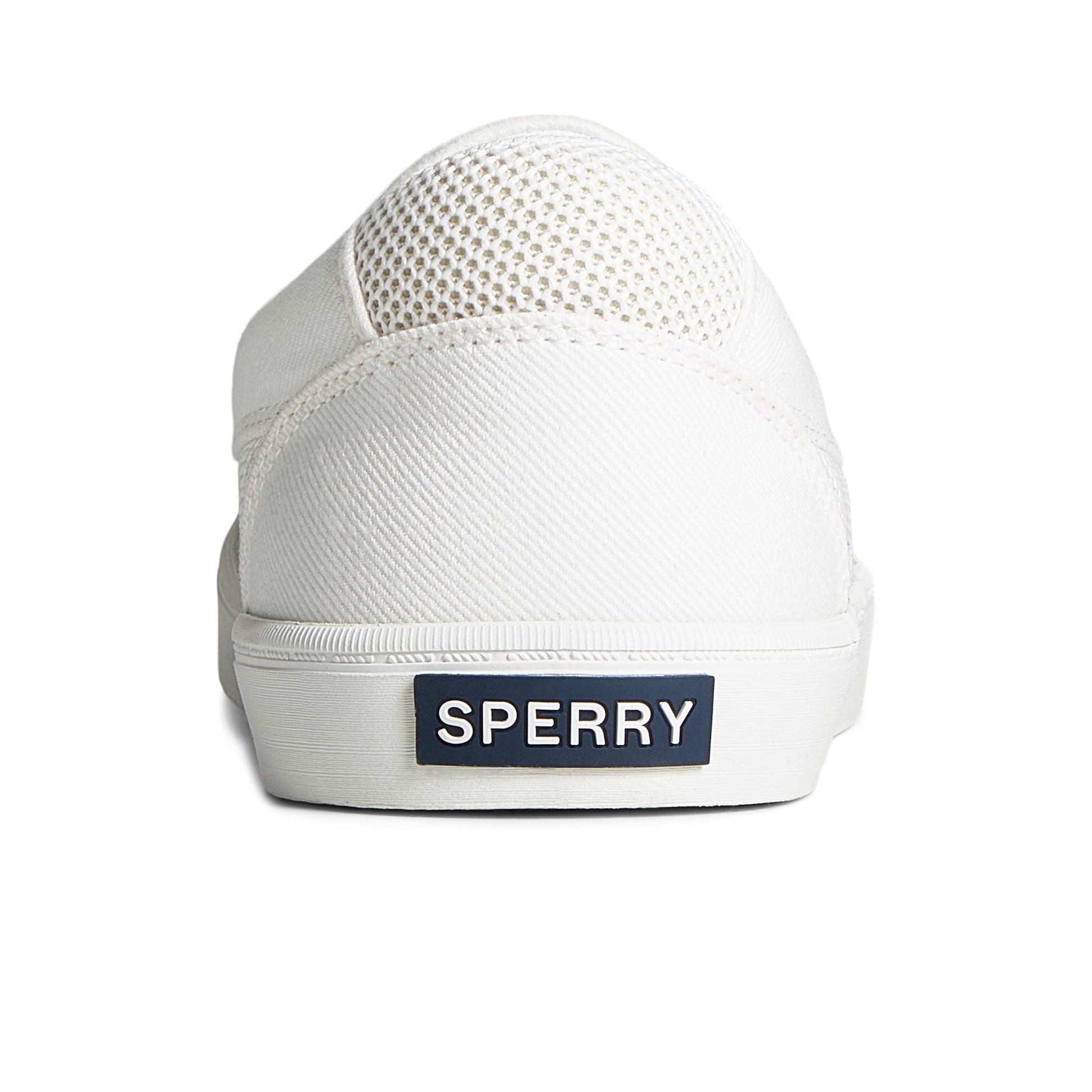 Close-up of the White SeaCycled™ Bowery Sneaker Vulcanized Sneaker