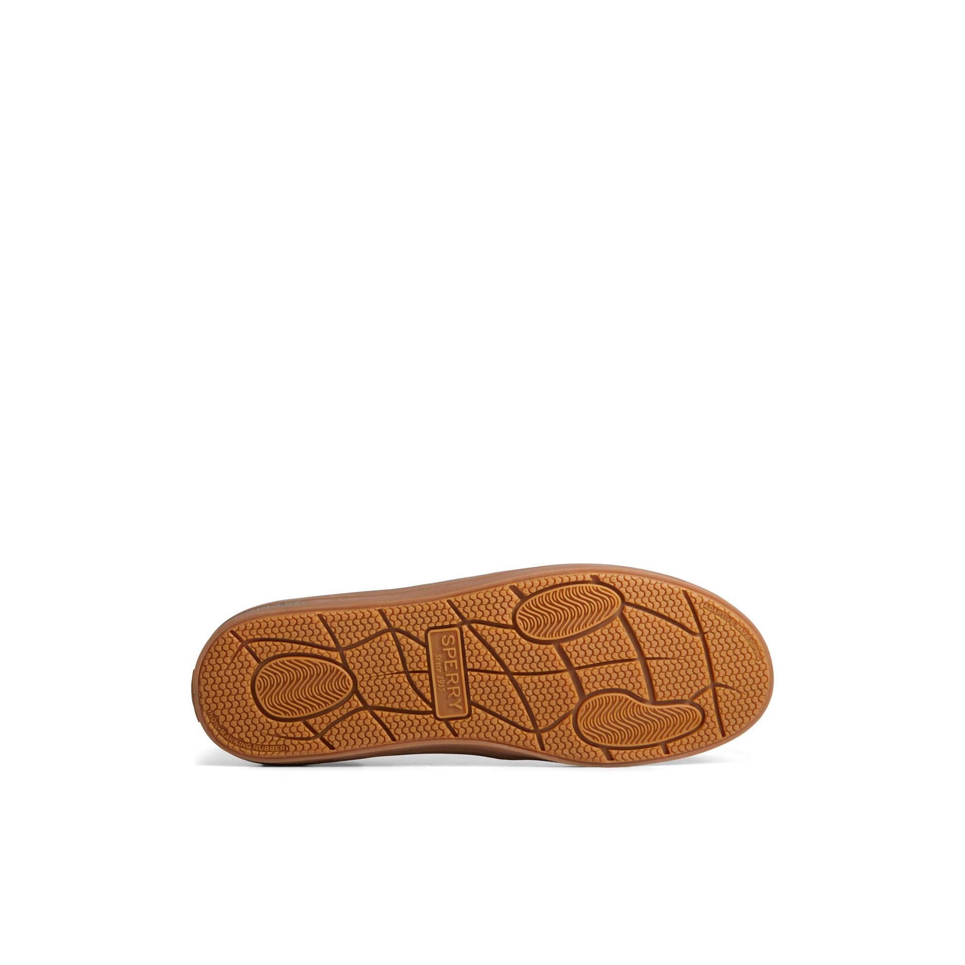 View of Medium Beige SeaCycled™ Fairlead Boat Sneaker Vulcanized Sneaker's sole