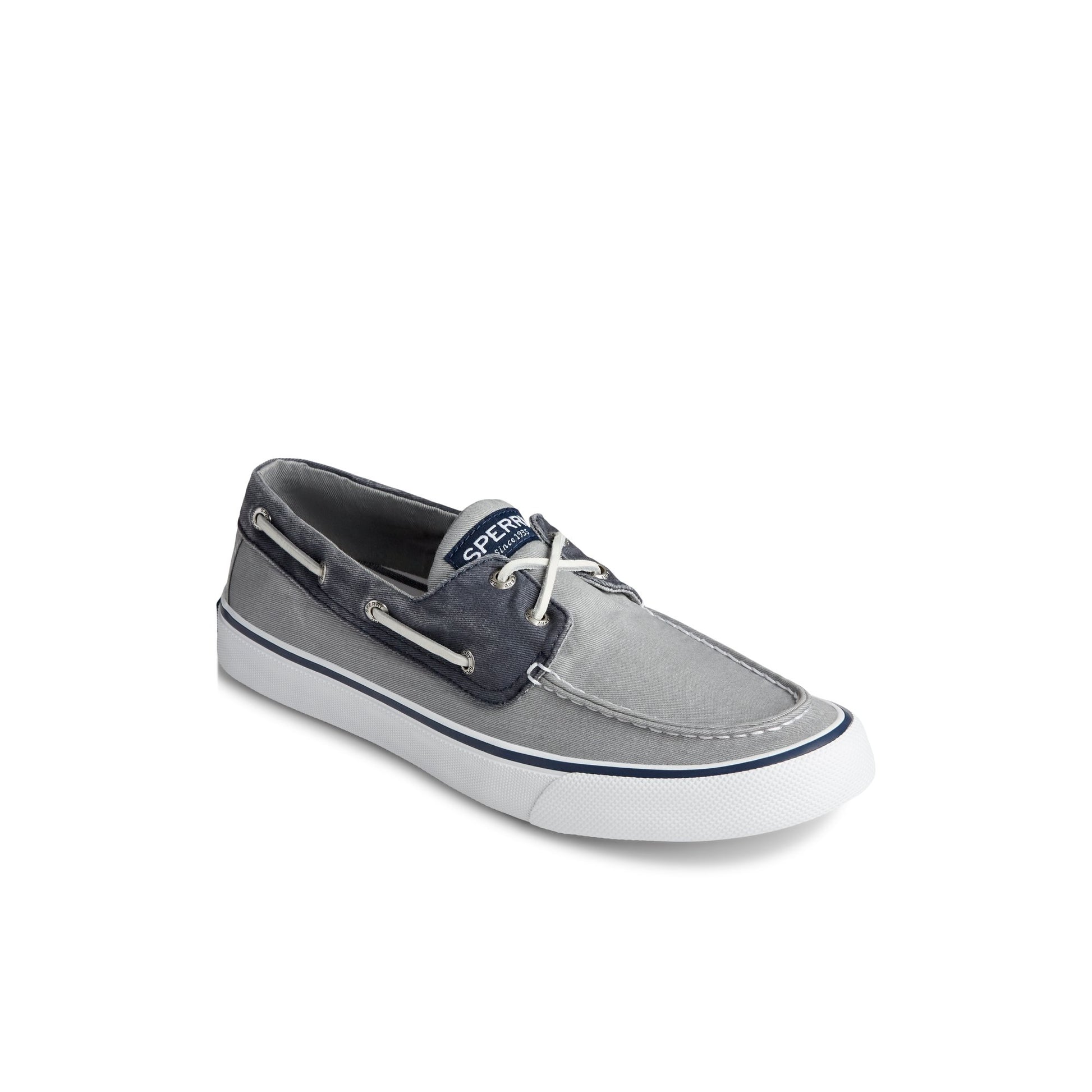 Three-quarter angle of Grey Bahama II Sneaker Vulcanized Sneaker Boat Shoes's front side