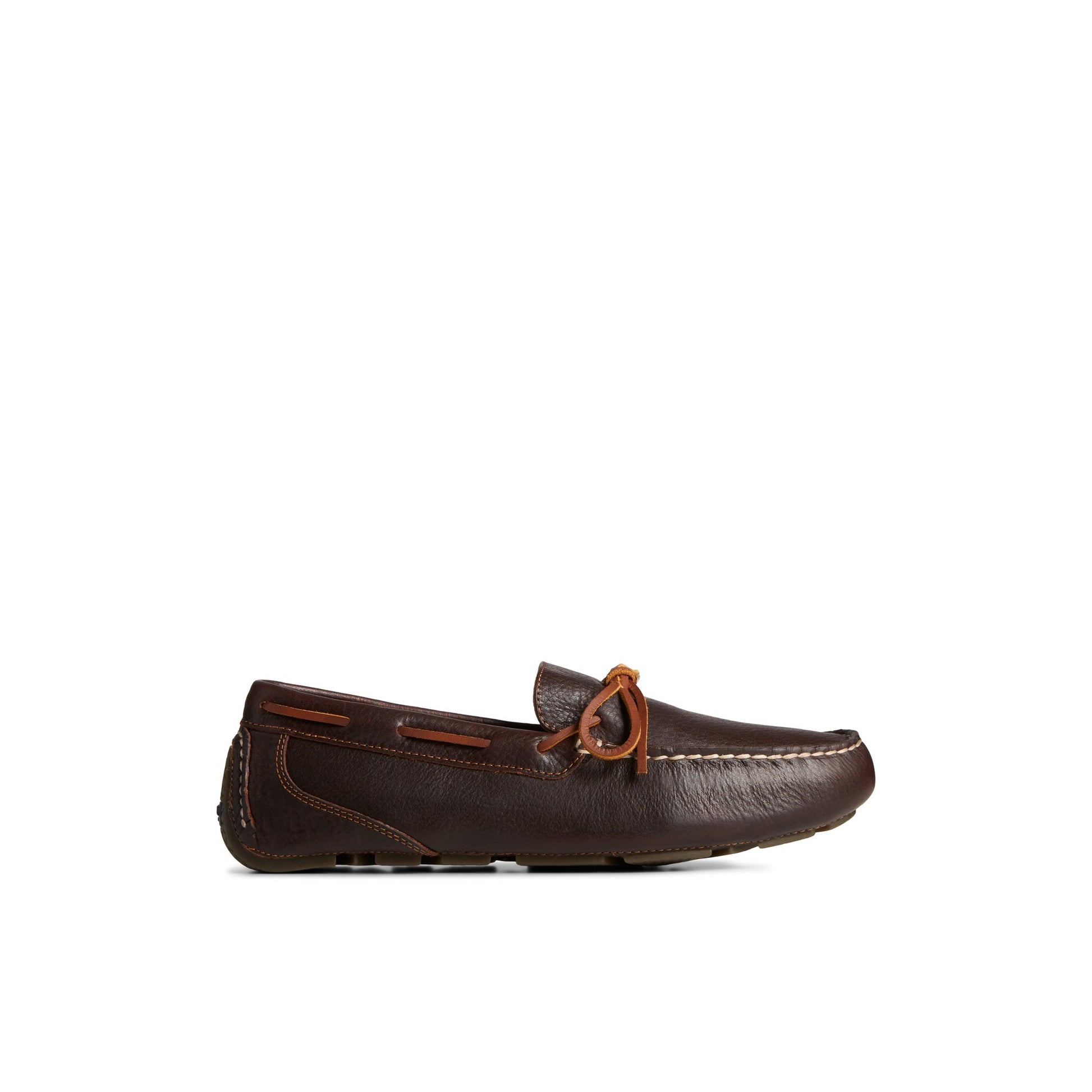 Main View of Brown Davenport Pull Up Leather 1-Eye Driver Driver Loafer Casual Shoes for Mens