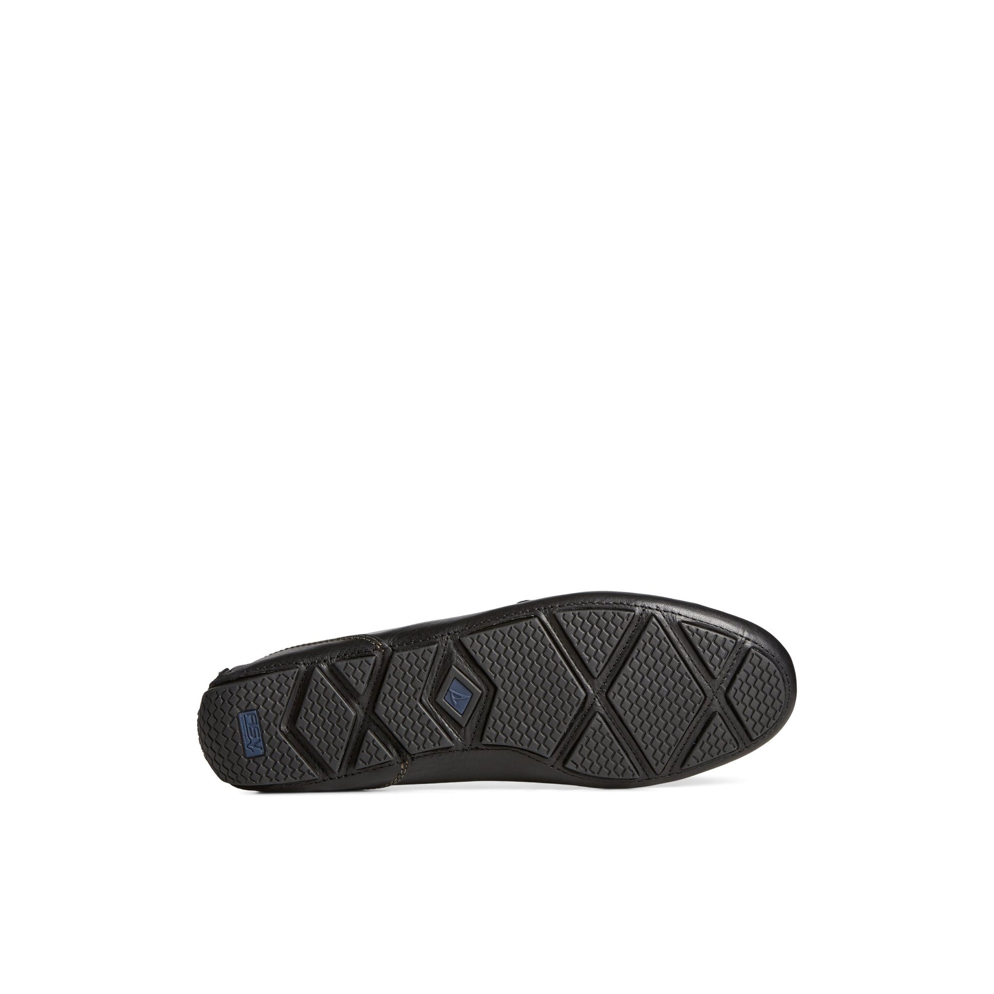 View of Black Davenport Pull Up Leather 1-Eye Driver Driver Loafer Casual Shoes's sole