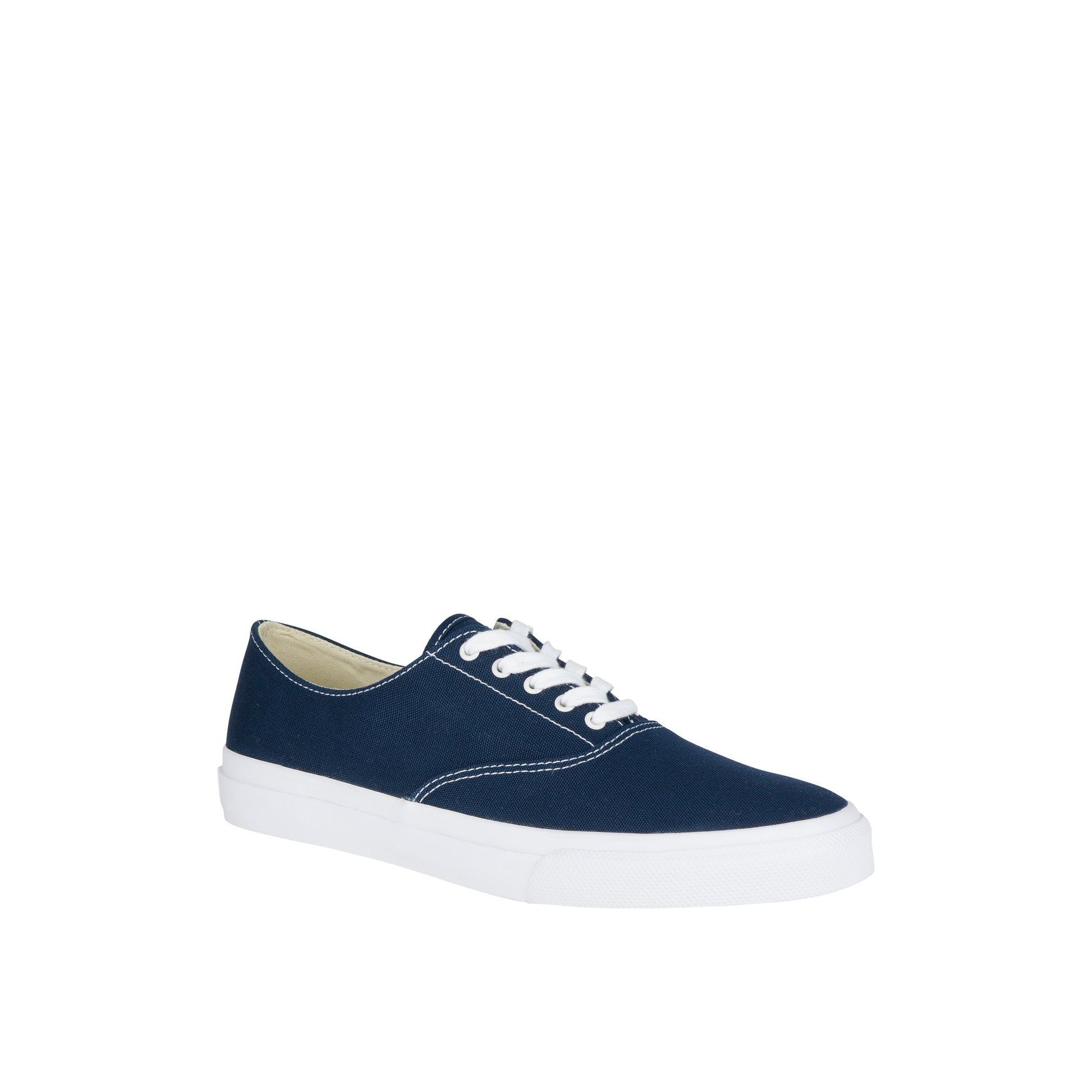 Three-quarter angle of Navy Unisex Classic CVO Sneaker Vulcanized Sneaker's front side