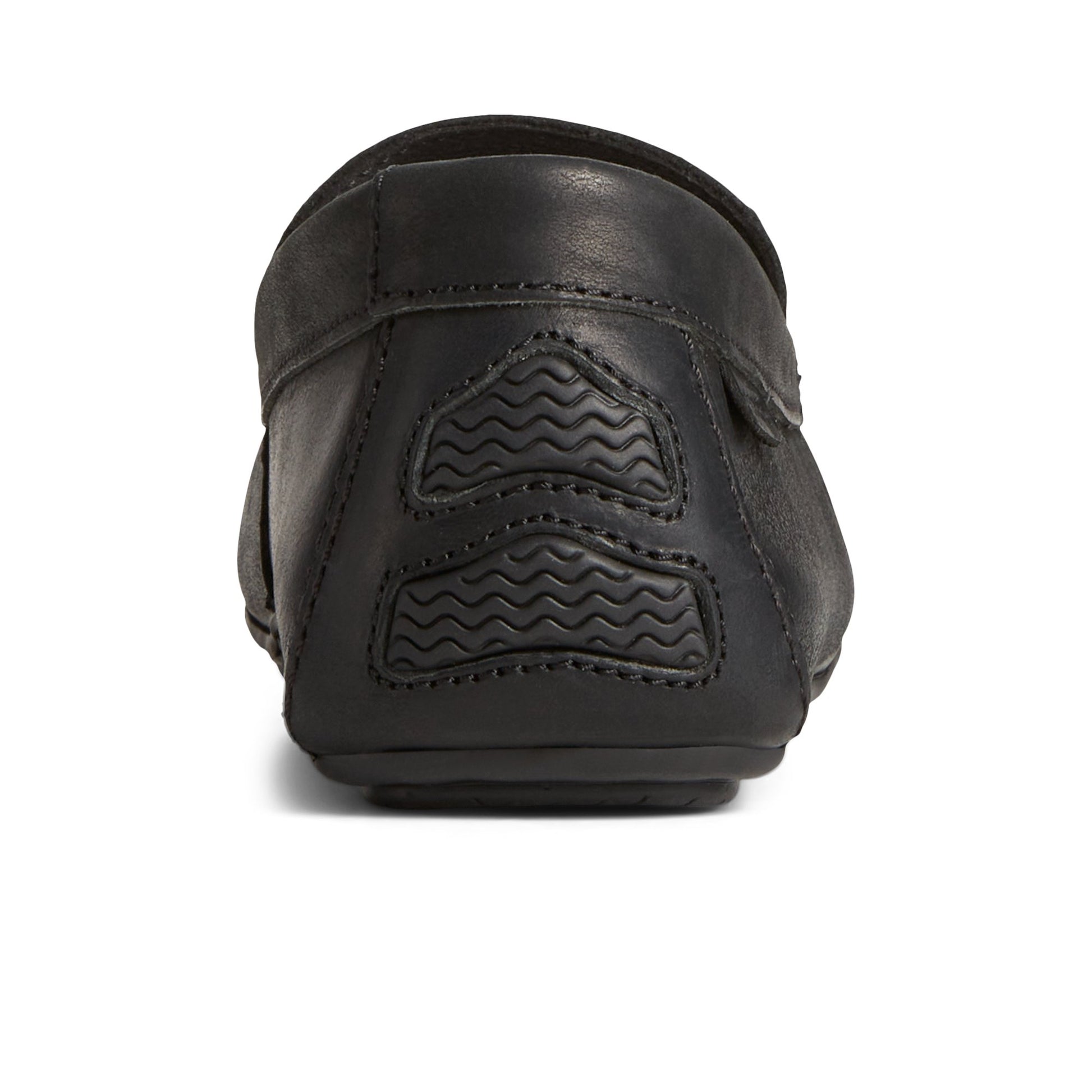 Close-up of the Black Wave Venetian Driver Driver Loafer Casual Shoes