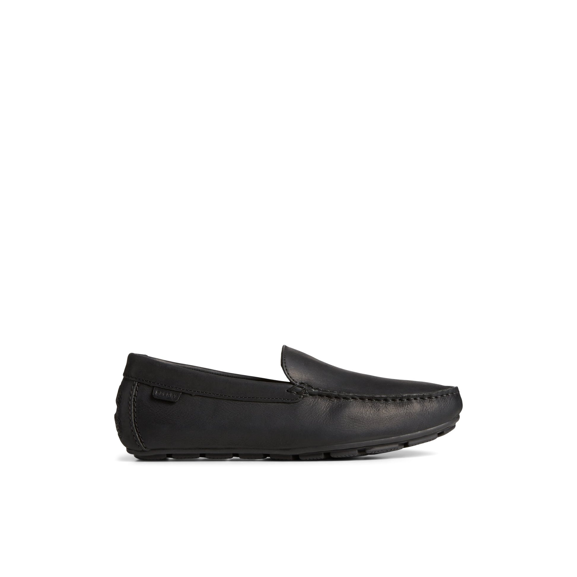 Main View of Black Wave Venetian Driver Driver Loafer Casual Shoes for Mens