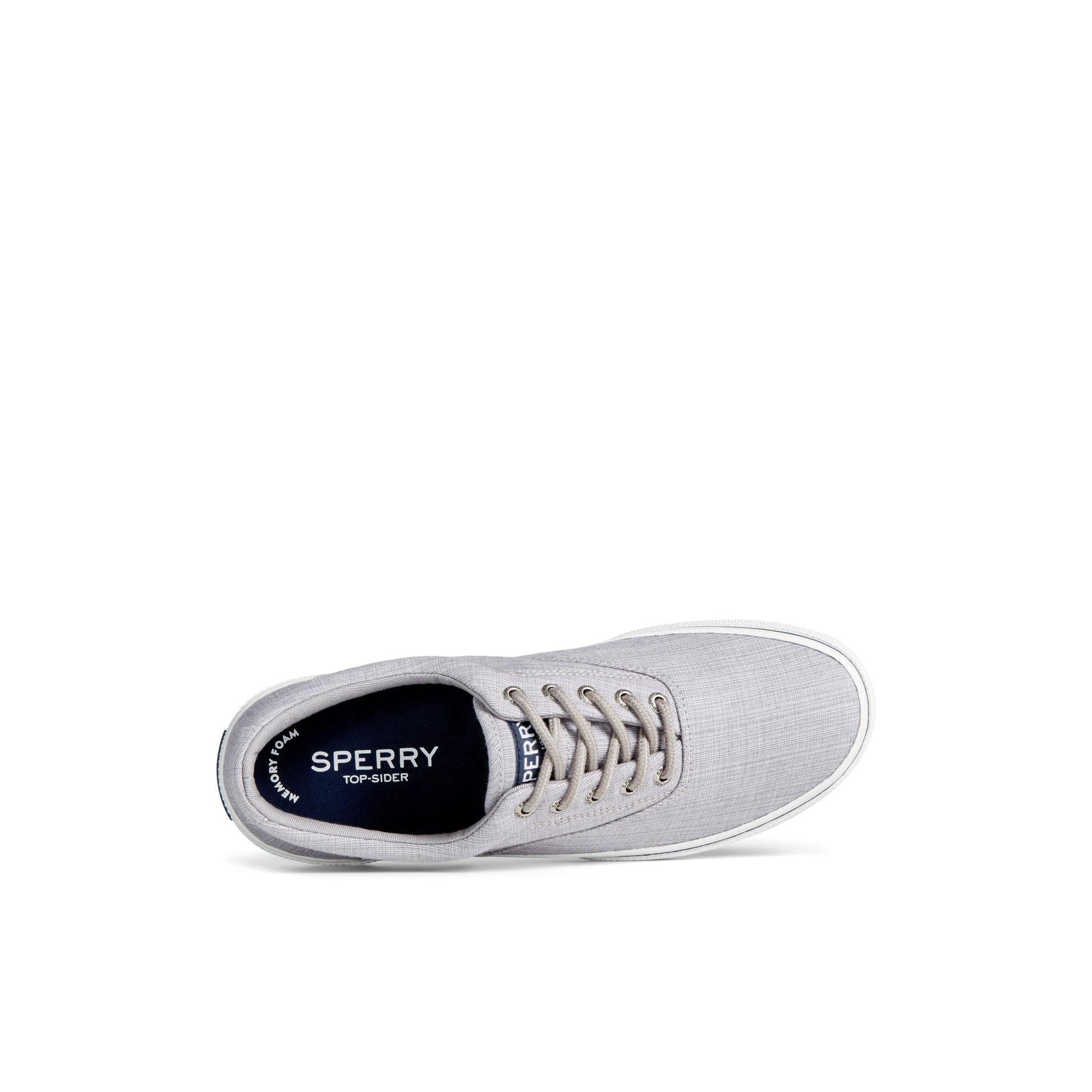 Top-down view of the Grey Halyard CVO Linen Sneaker Vulcanized Sneaker
