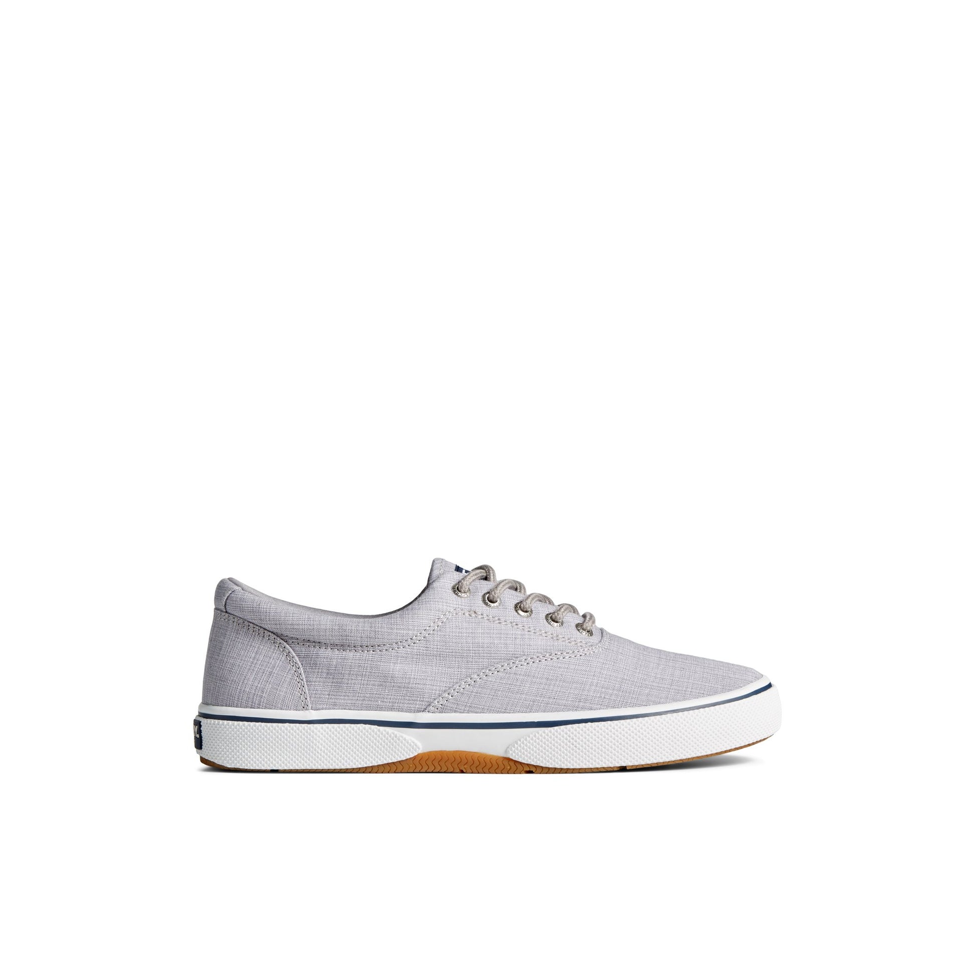 Main View of Grey Halyard CVO Linen Sneaker Vulcanized Sneaker for Mens