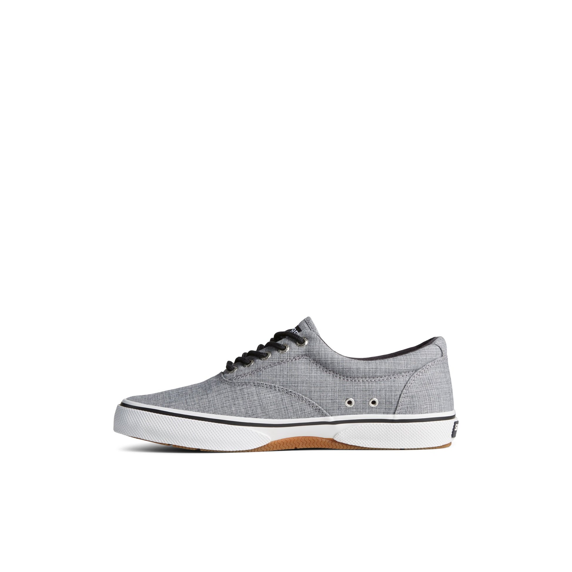 Side view of Black Halyard CVO Linen Sneaker Vulcanized Sneaker