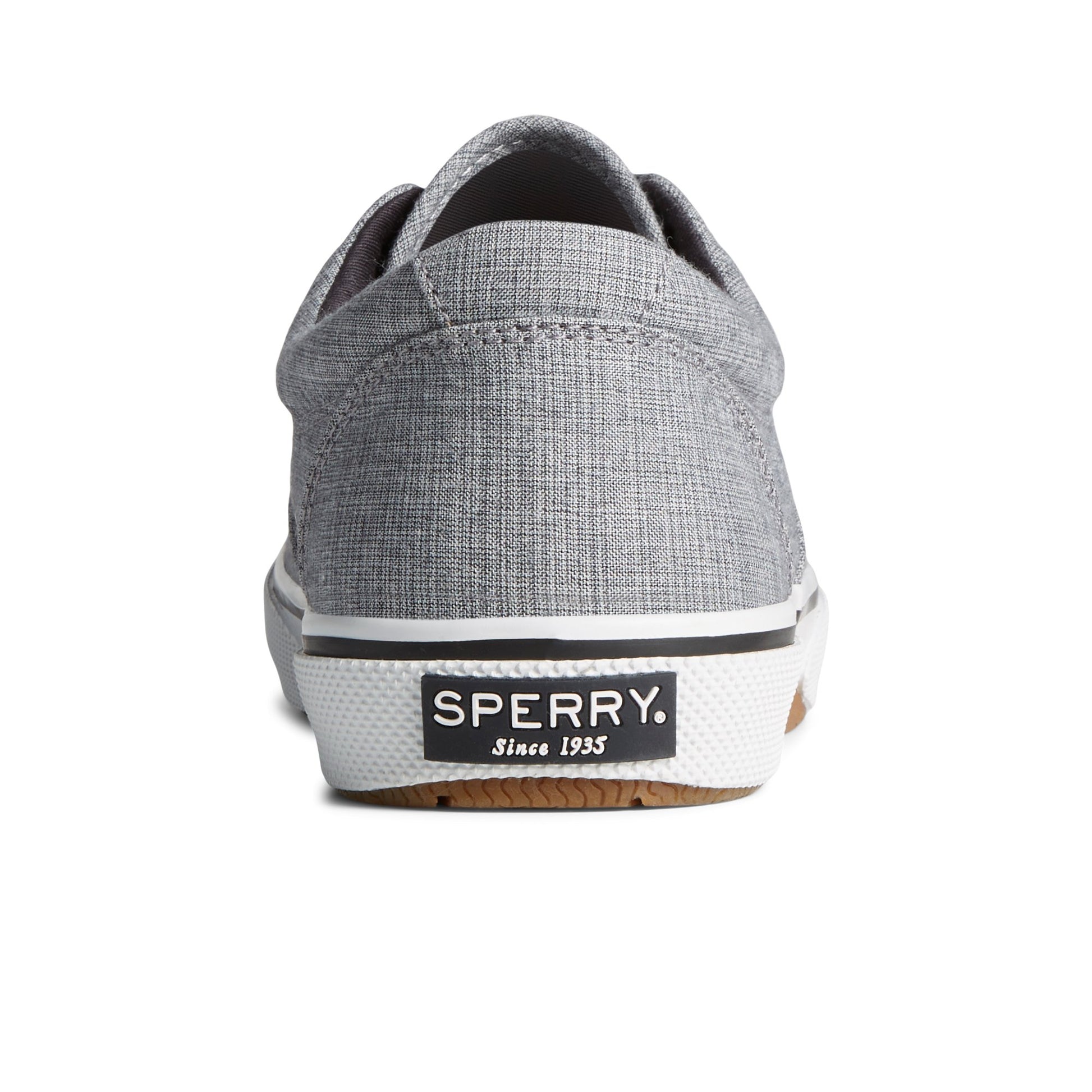 Close-up of the Black Halyard CVO Linen Sneaker Vulcanized Sneaker