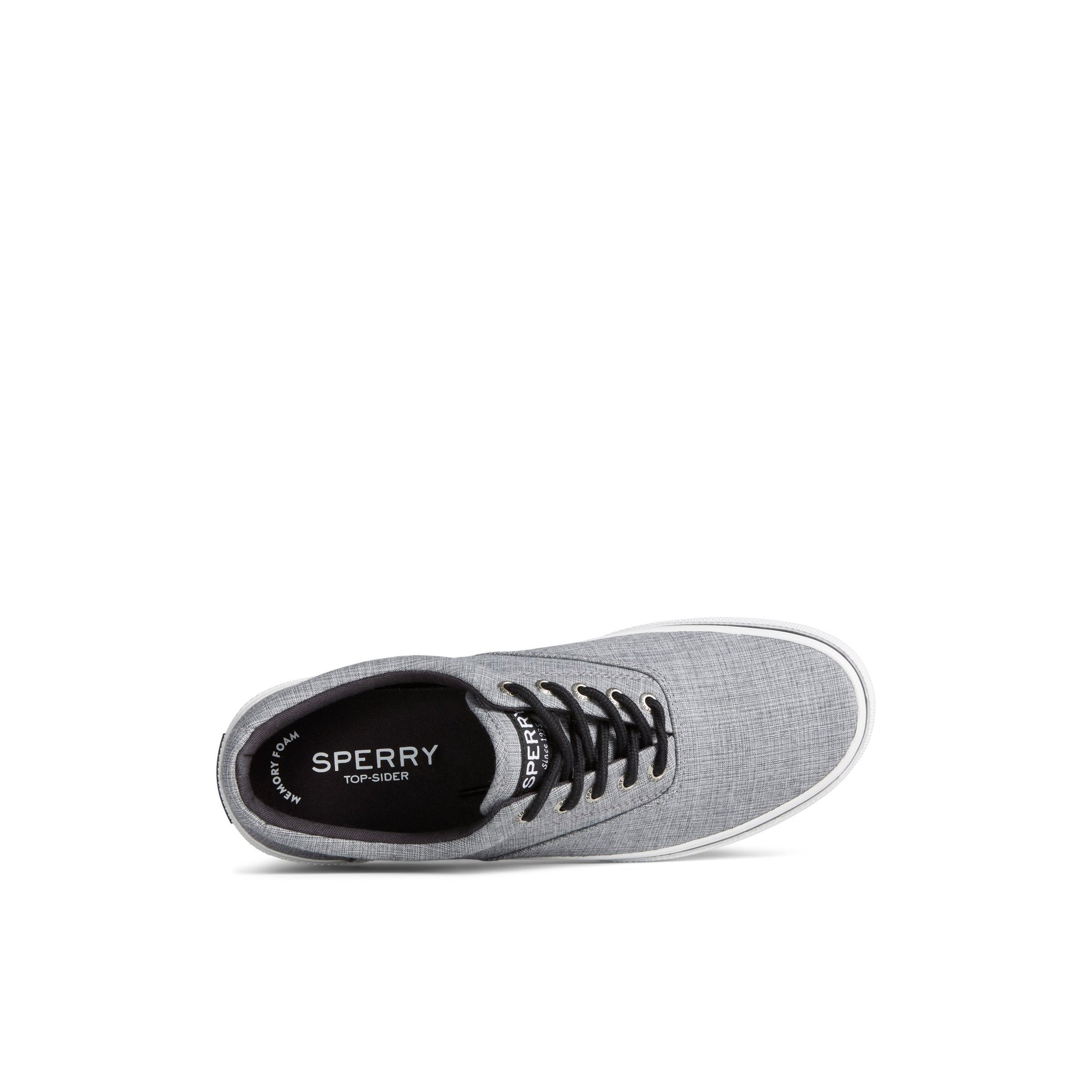 Top-down view of the Black Halyard CVO Linen Sneaker Vulcanized Sneaker