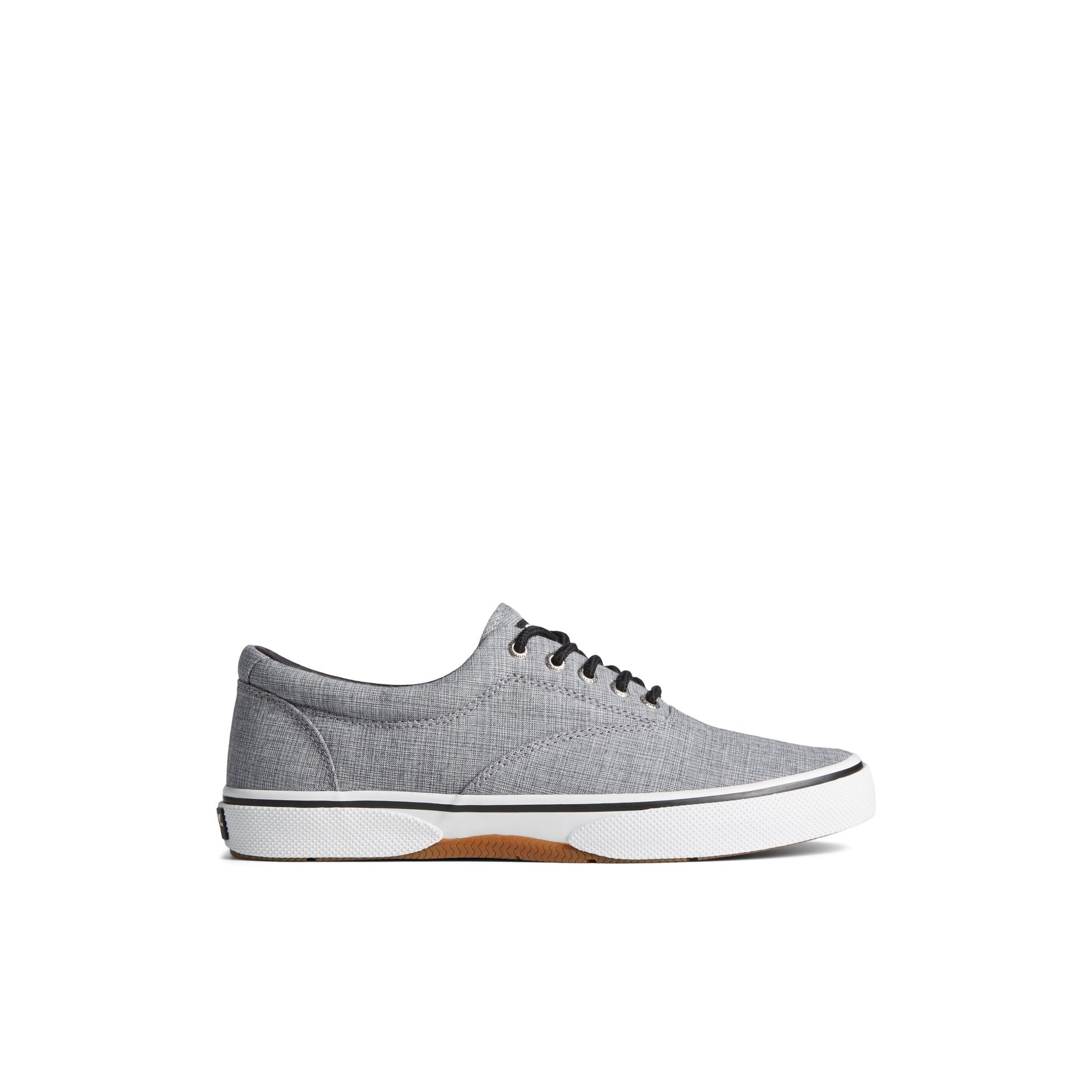 Main View of Black Halyard CVO Linen Sneaker Vulcanized Sneaker for Mens
