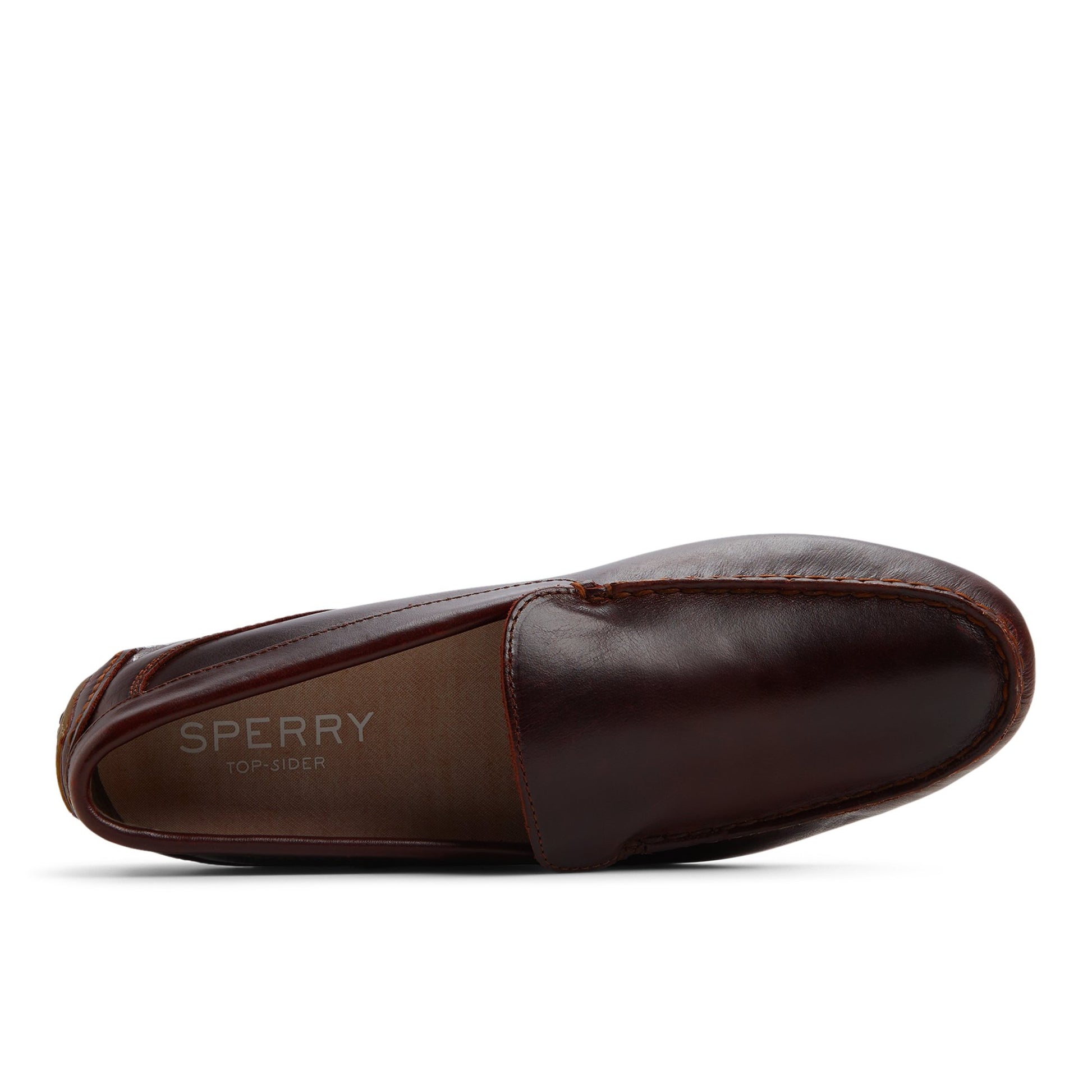 Top-down view of the Dark brown Davenport Venetian Driver Driver Loafer Casual Shoes